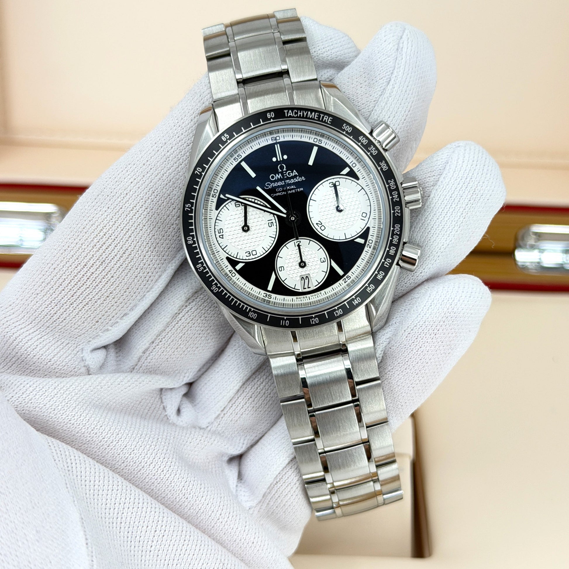 Speedmaster Racing Chronograph Ref# 326.30.40.50.01.002 Box and Papers Unworn 2025