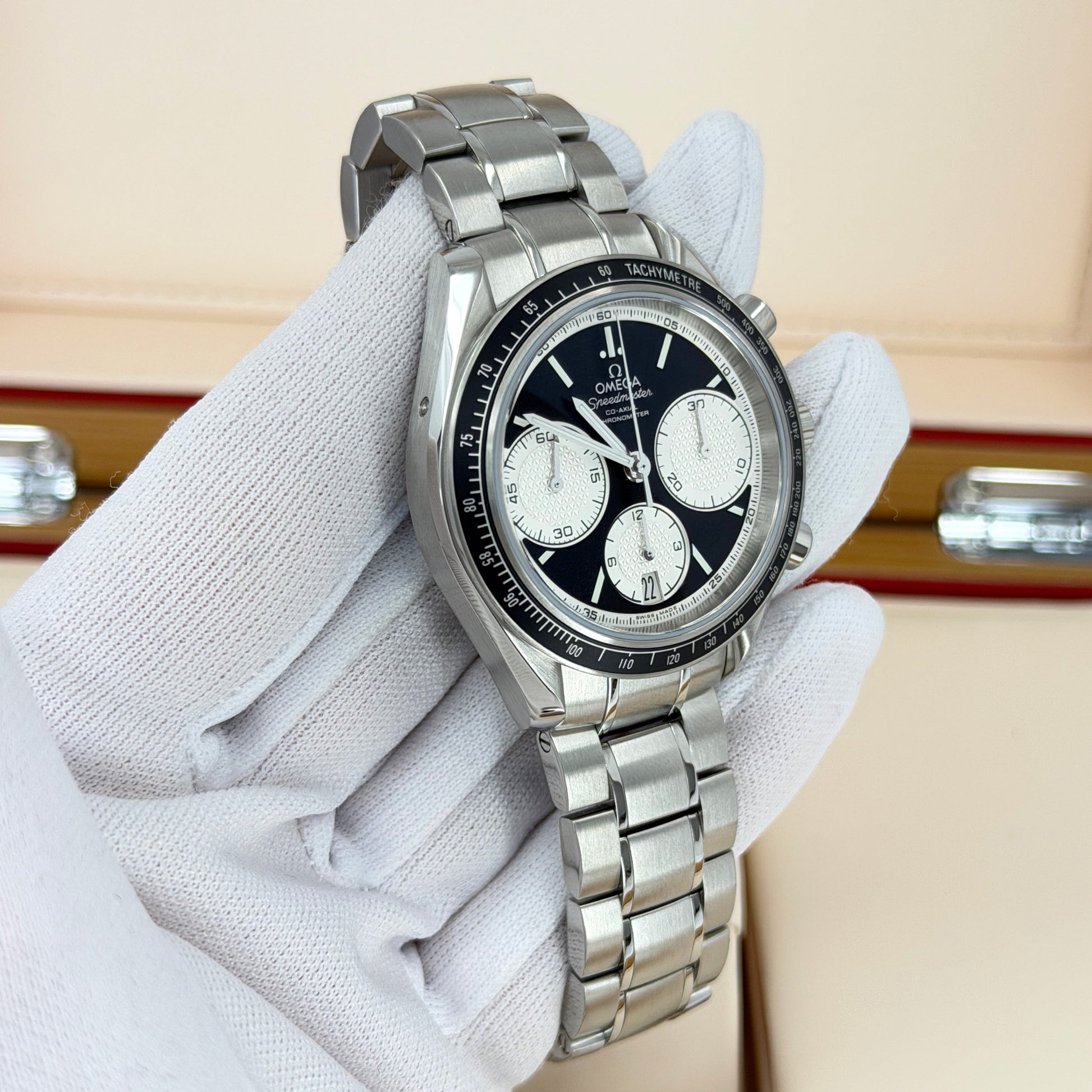 Speedmaster Racing Chronograph Ref# 326.30.40.50.01.002 Box and Papers Unworn 2025