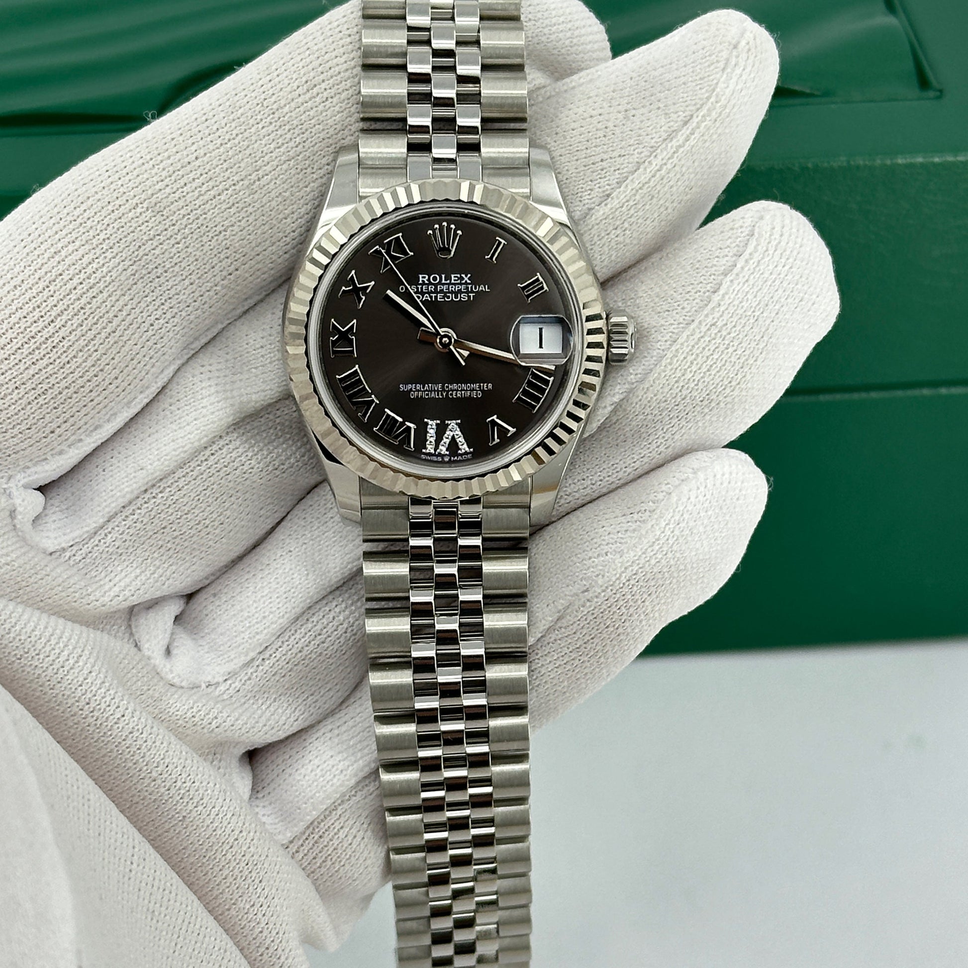 Datejust 31, Oystersteel and 18K White Gold, Ref# 278274-0028