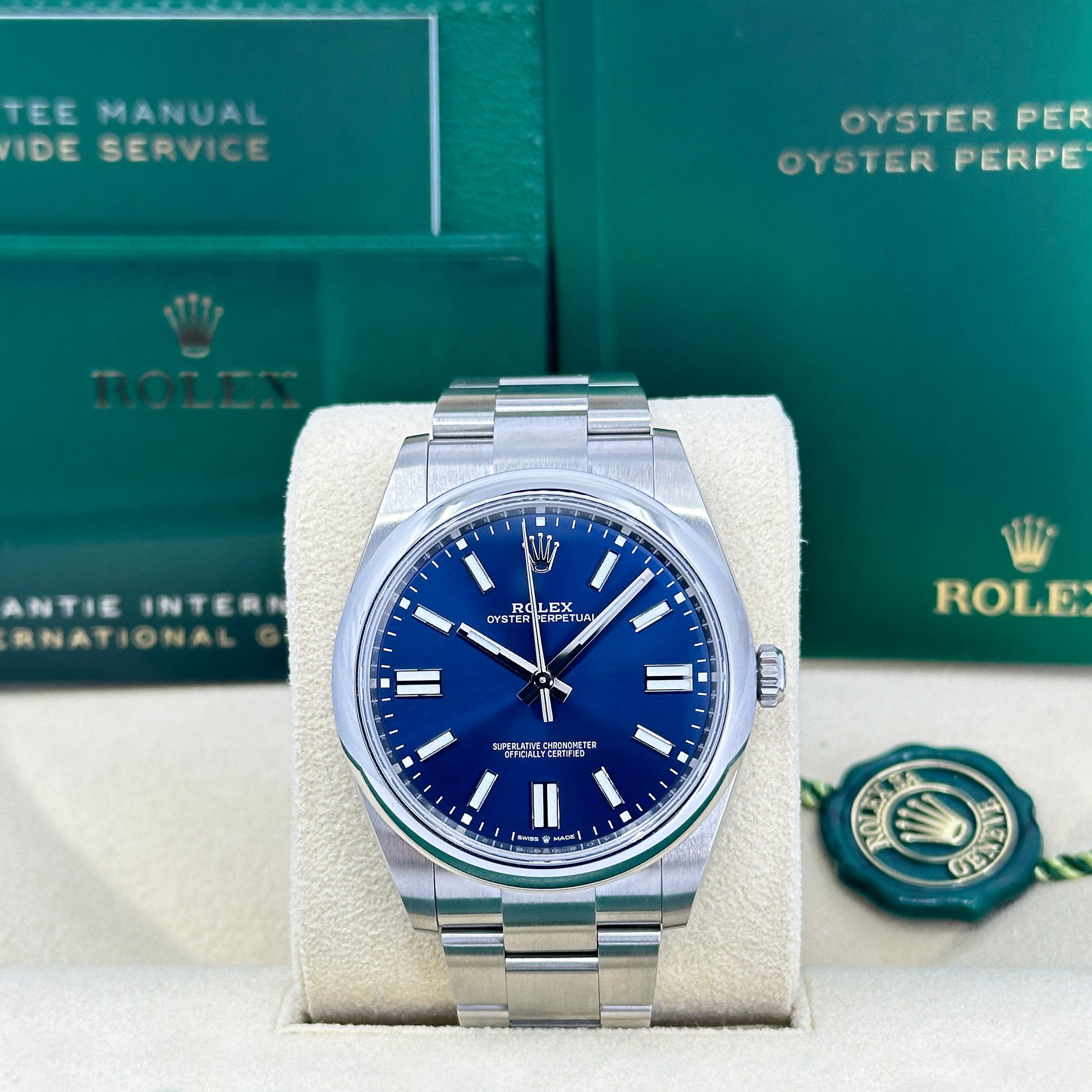 Oyster Perpetual 41Mm, Blue Dial, Ref# 124300-0003