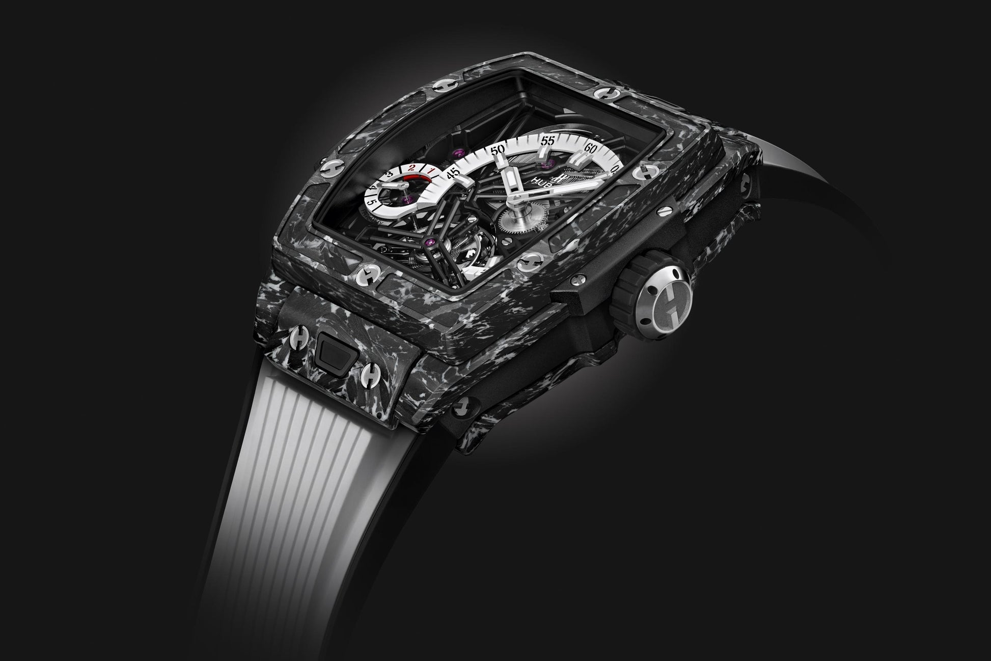 Spirit of Big Bang TOURBILLON CARBON WHITE Ref# 645.QW.2012.RW
