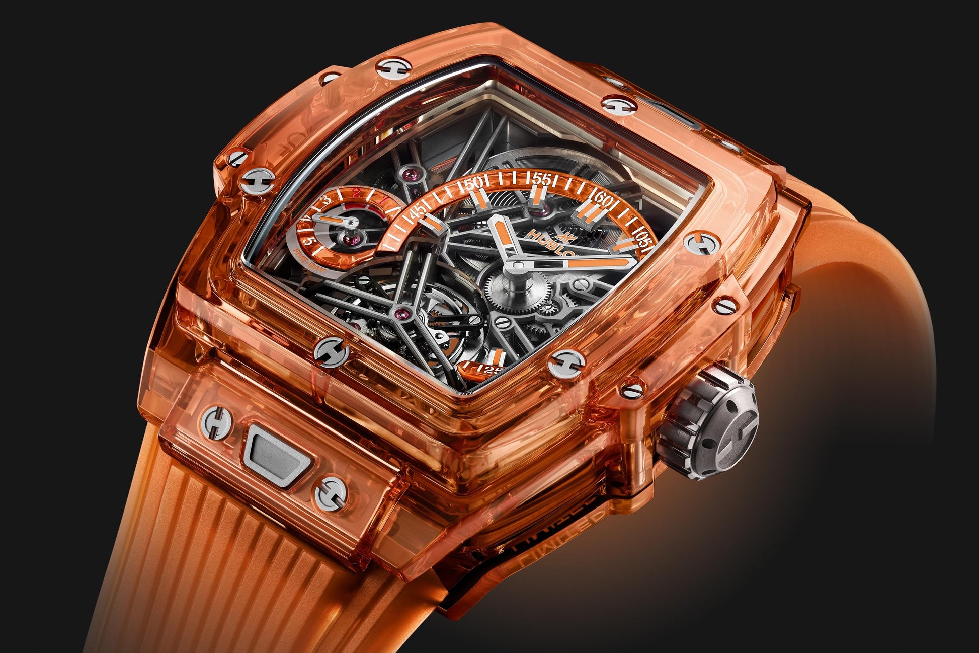 Spirit of Big Bang TOURBILLON ORANGE SAPPHIRE Ref# 645.JO.0120.RT
