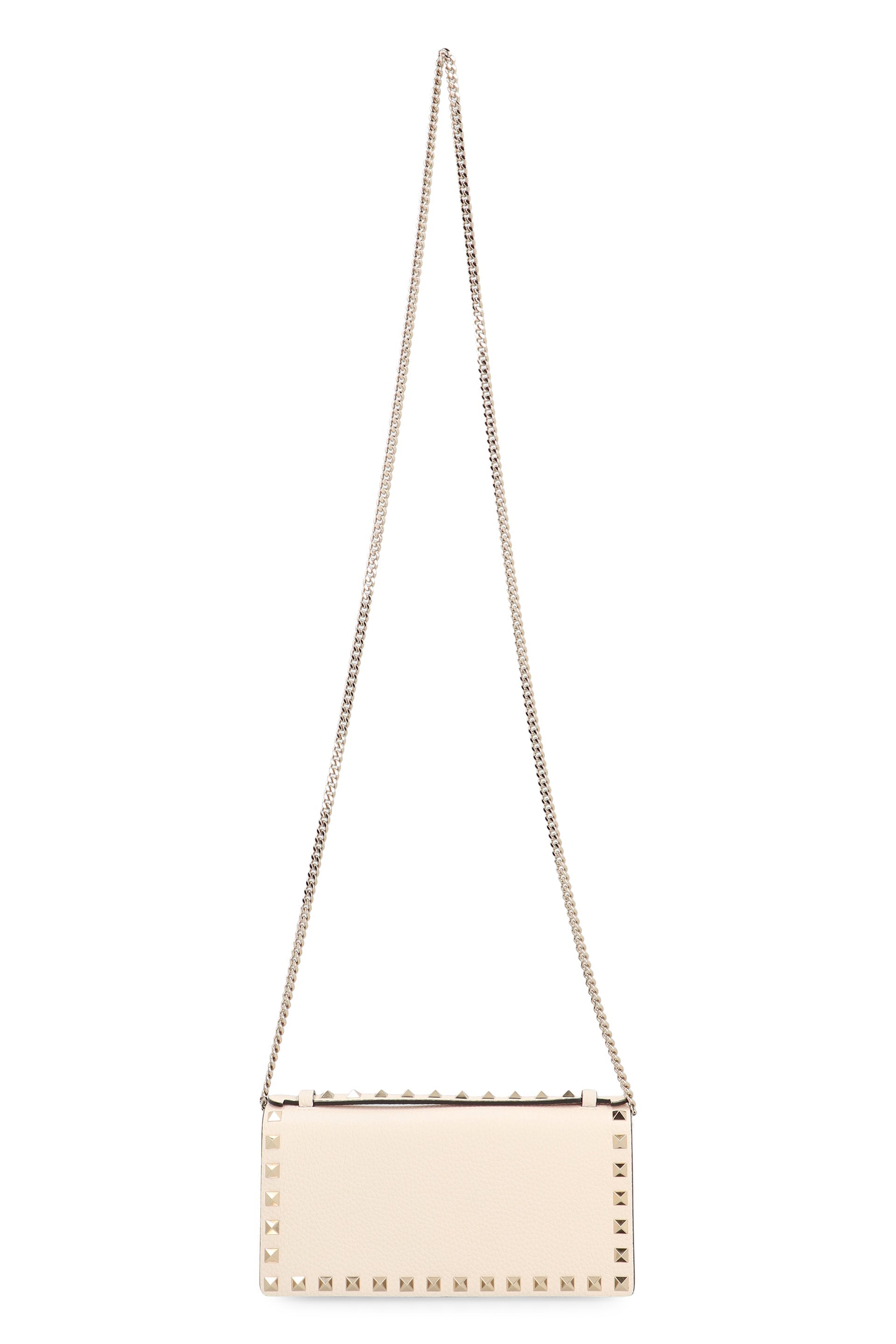 ROCKSTUD LEATHER WALLET on CHAIN