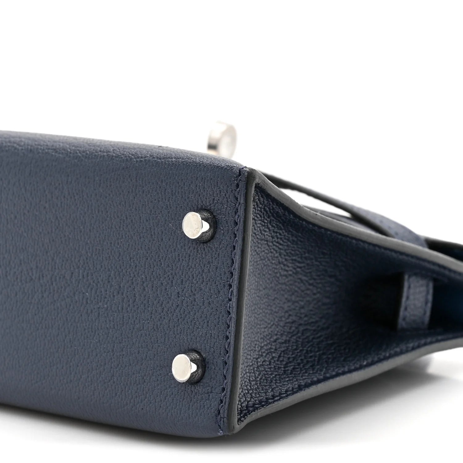 Chevre Mysore Verso Mini Kelly Sellier 20 Bleu Navy Bleu Zellige