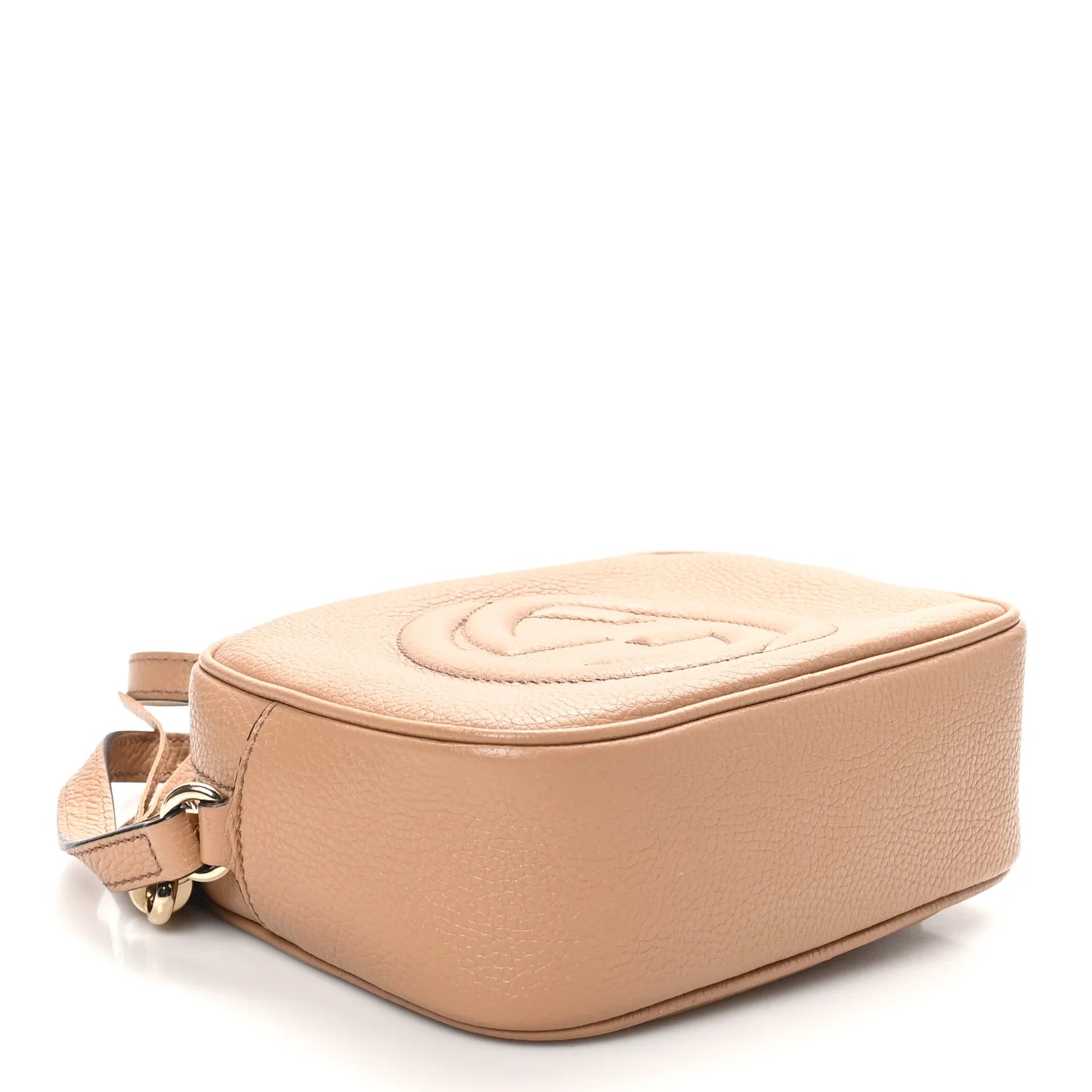 Pebbled Calfskin Small Soho Disco Bag Camelia