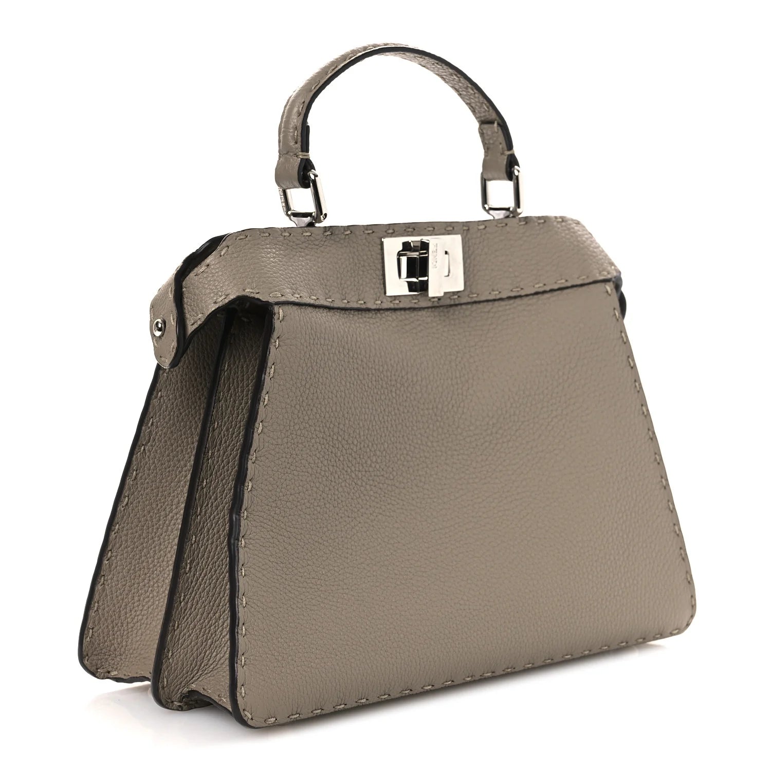 Cuoio Romano Selleria Chamois Small Peekaboo I SEE U Satchel Corda Camelia Cipria