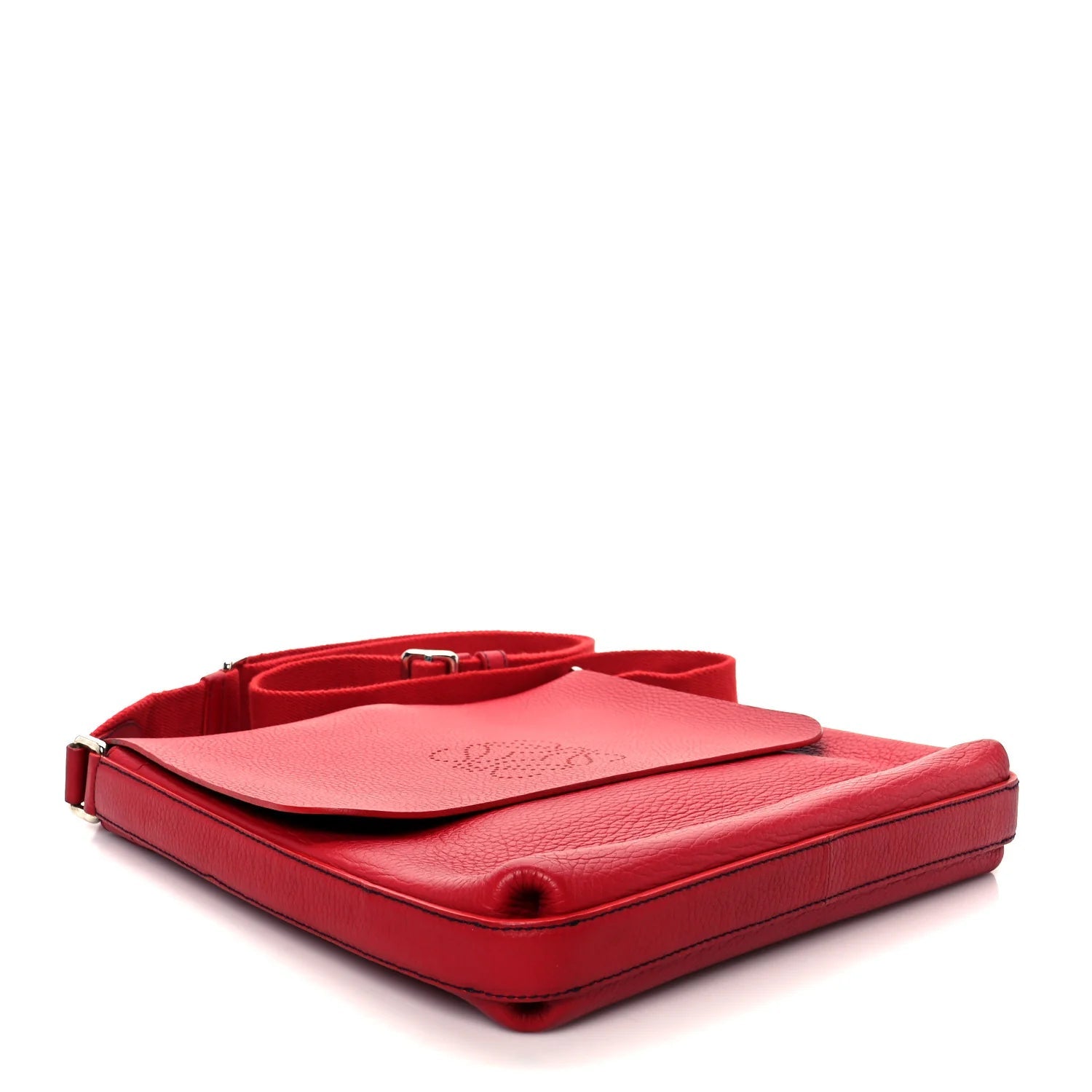 Soft Grained Calfskin Anagram Messenger Bag Red