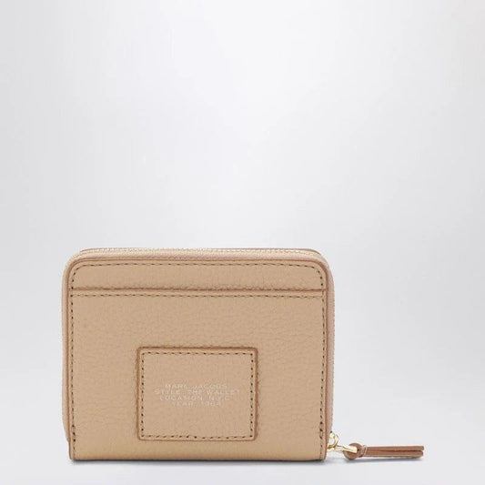 MINI BEIGE FULLGRAIN LEATHER WALLET