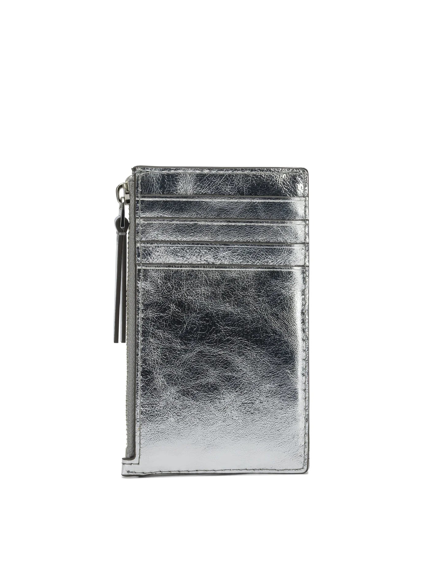 SILVER COW LEATHER CARD HOLDER