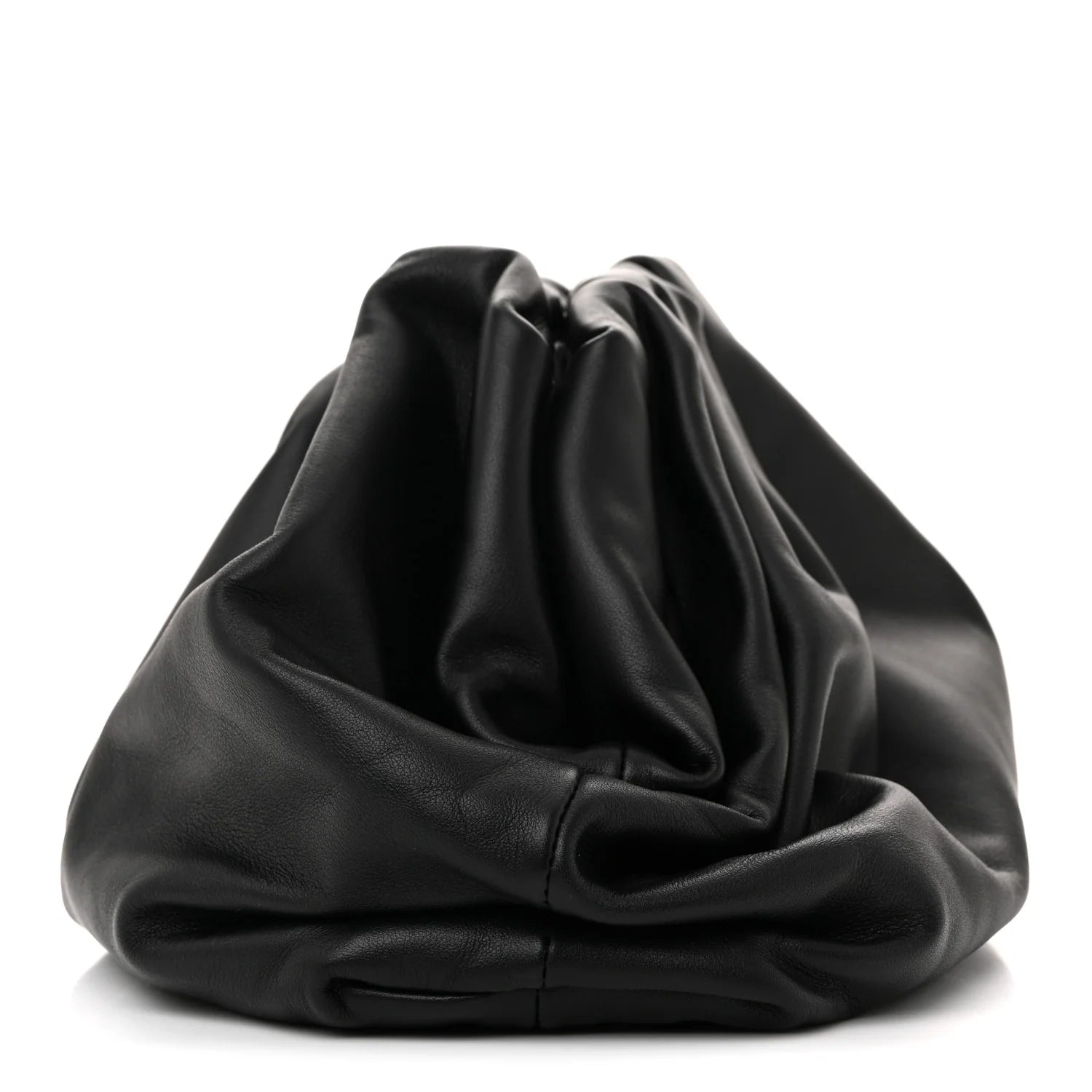 Smooth Butter Calf the Pouch Oversized Clutch Black