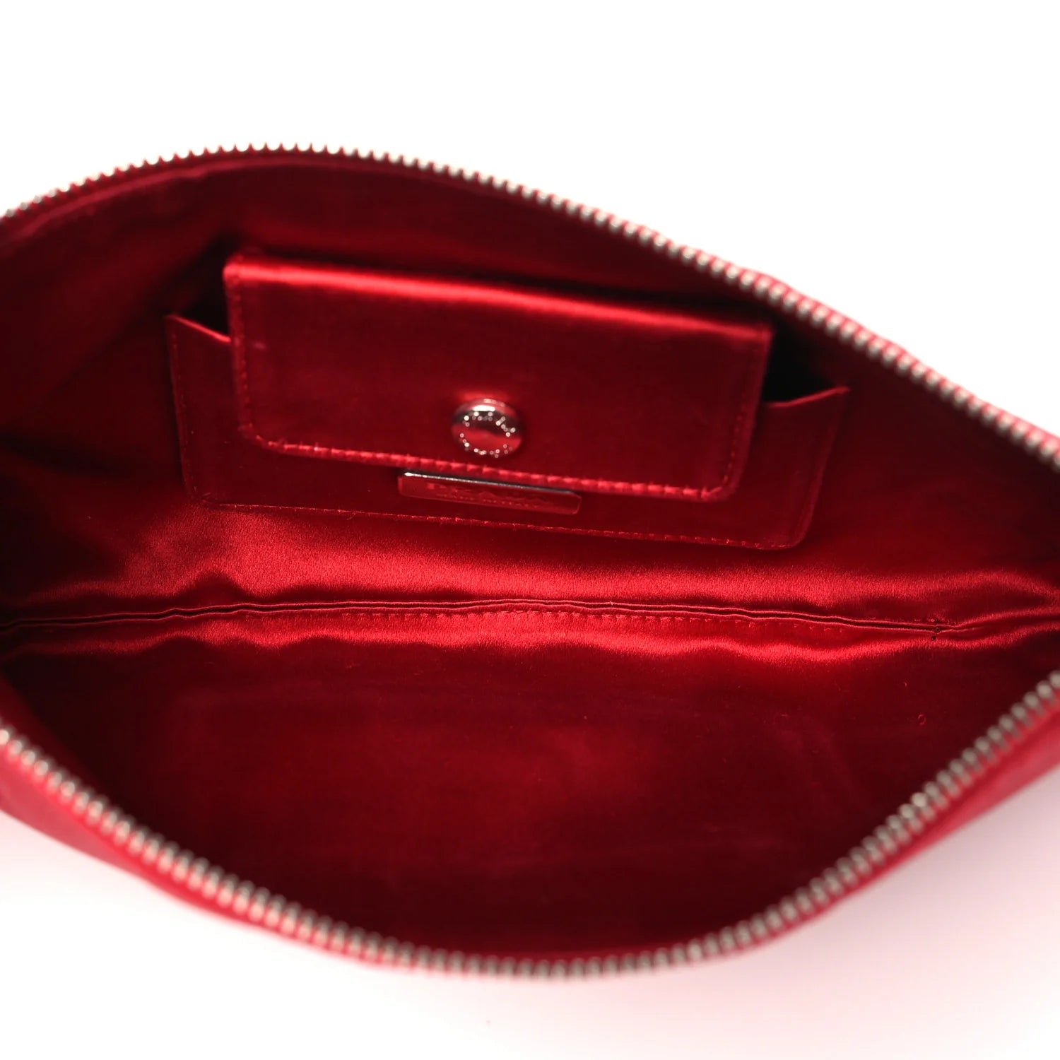 Satin Pochette Bag Red