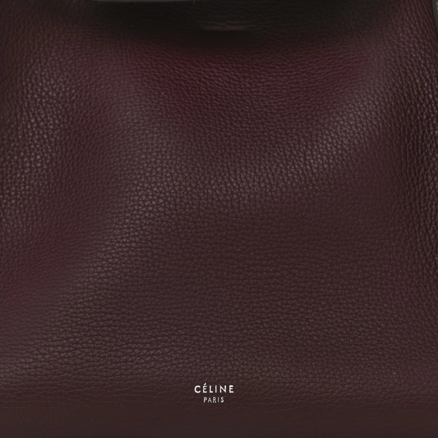 Supple Grained Calfskin Small Big Bag Wine