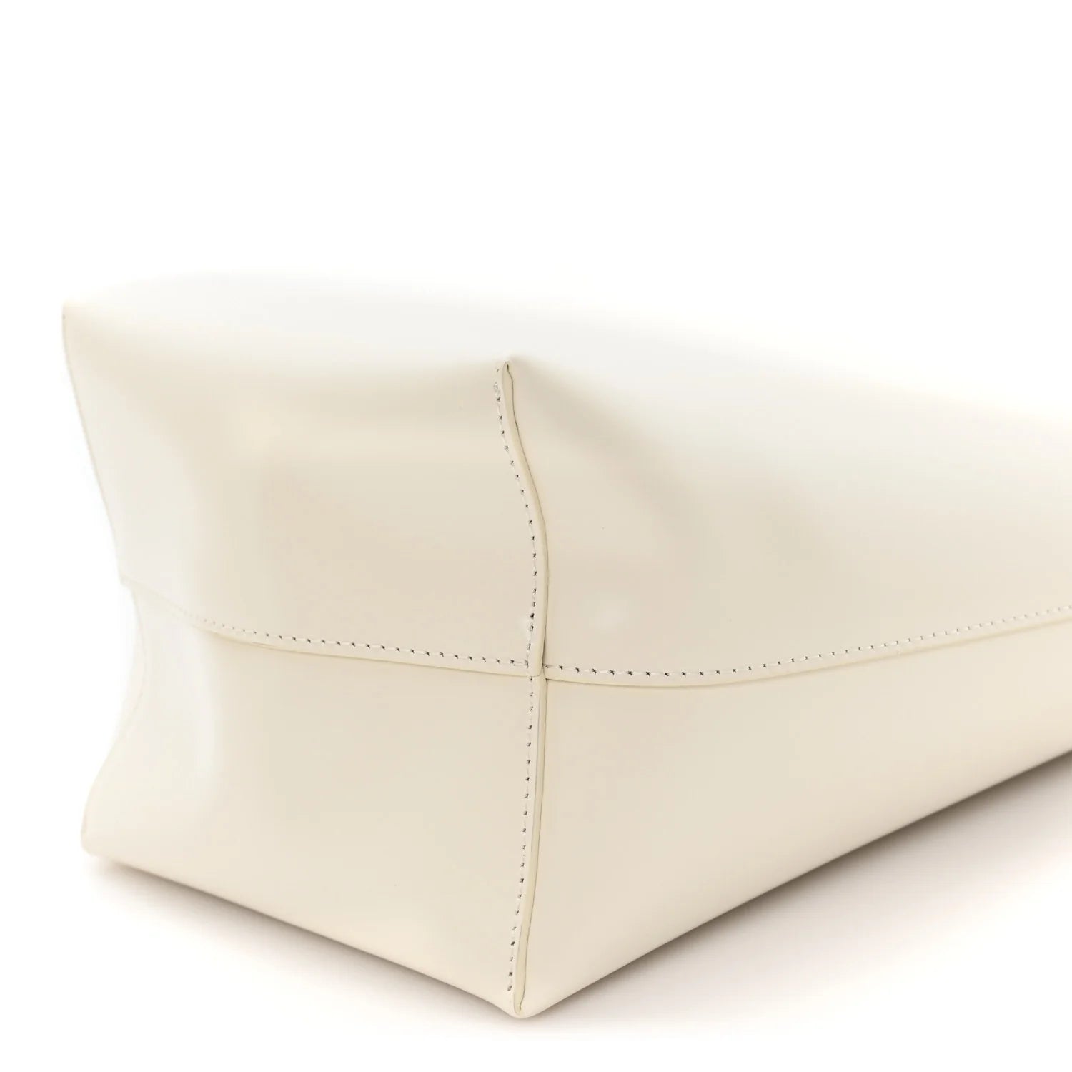 Shiny Calfskin Small N/S Park Tote Ivory