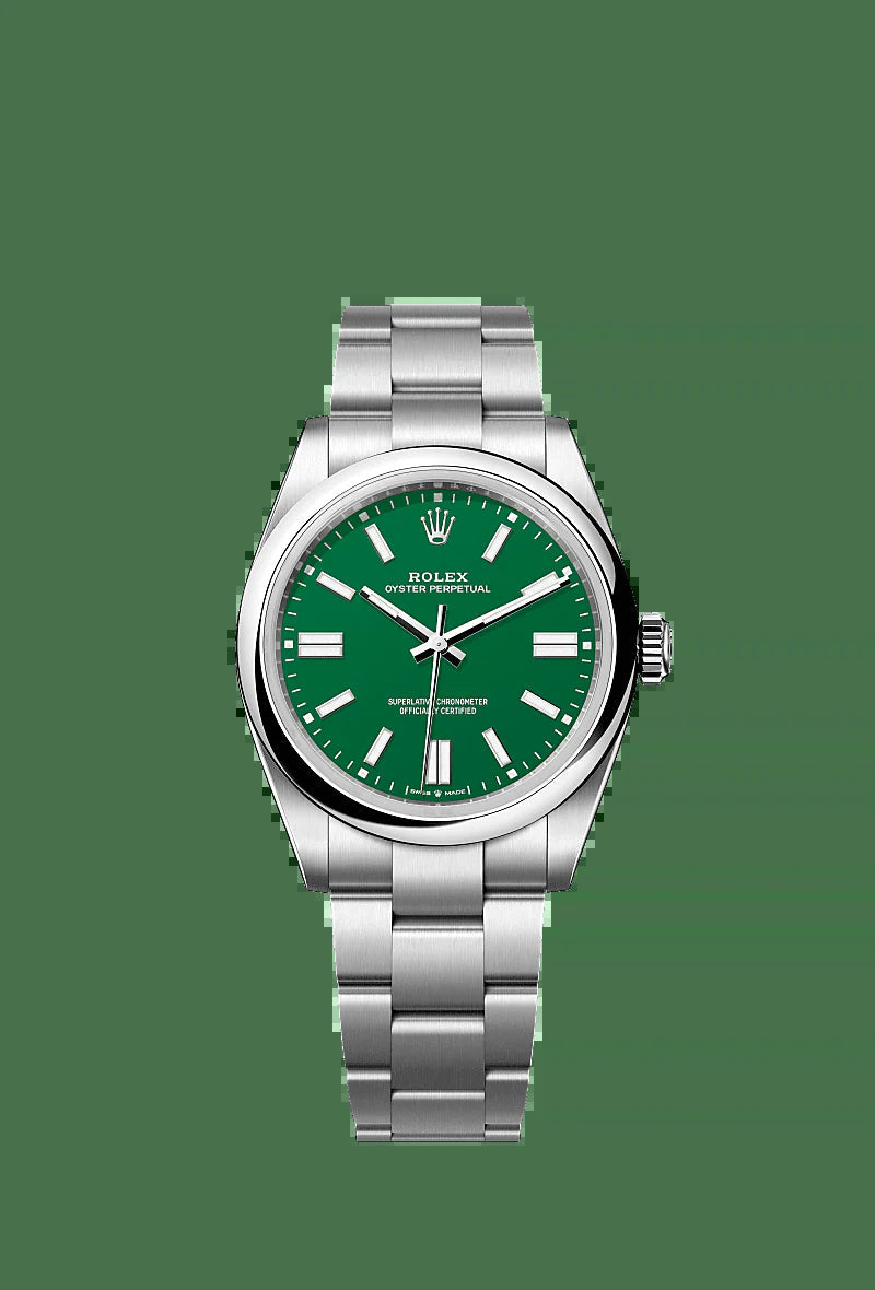Unworn 2025,  Oyster Perpetual, Oystersteel 41Mm, Green Dial, Domed Oyster, Ref# 134300-0004, Box and Papers