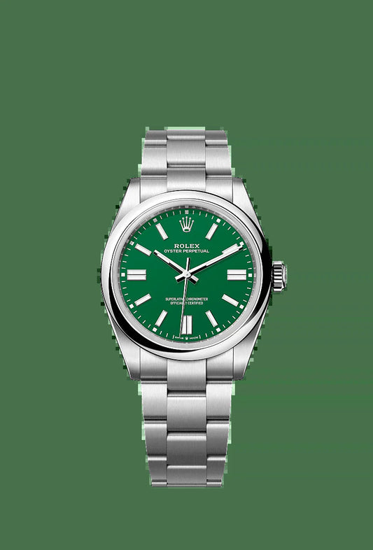 Unworn 2025,  Oyster Perpetual, Oystersteel 41Mm, Green Dial, Domed Oyster, Ref# 134300-0004, Box and Papers