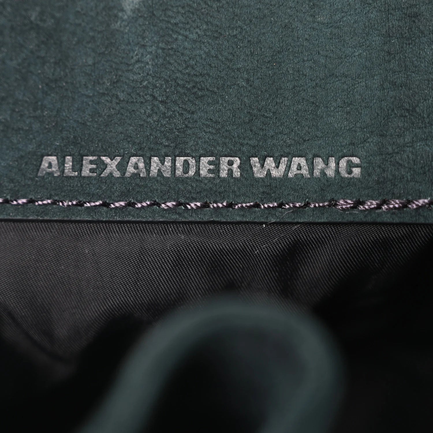 Nubuck Mini Marti Backpack Green Rhodium Hardware