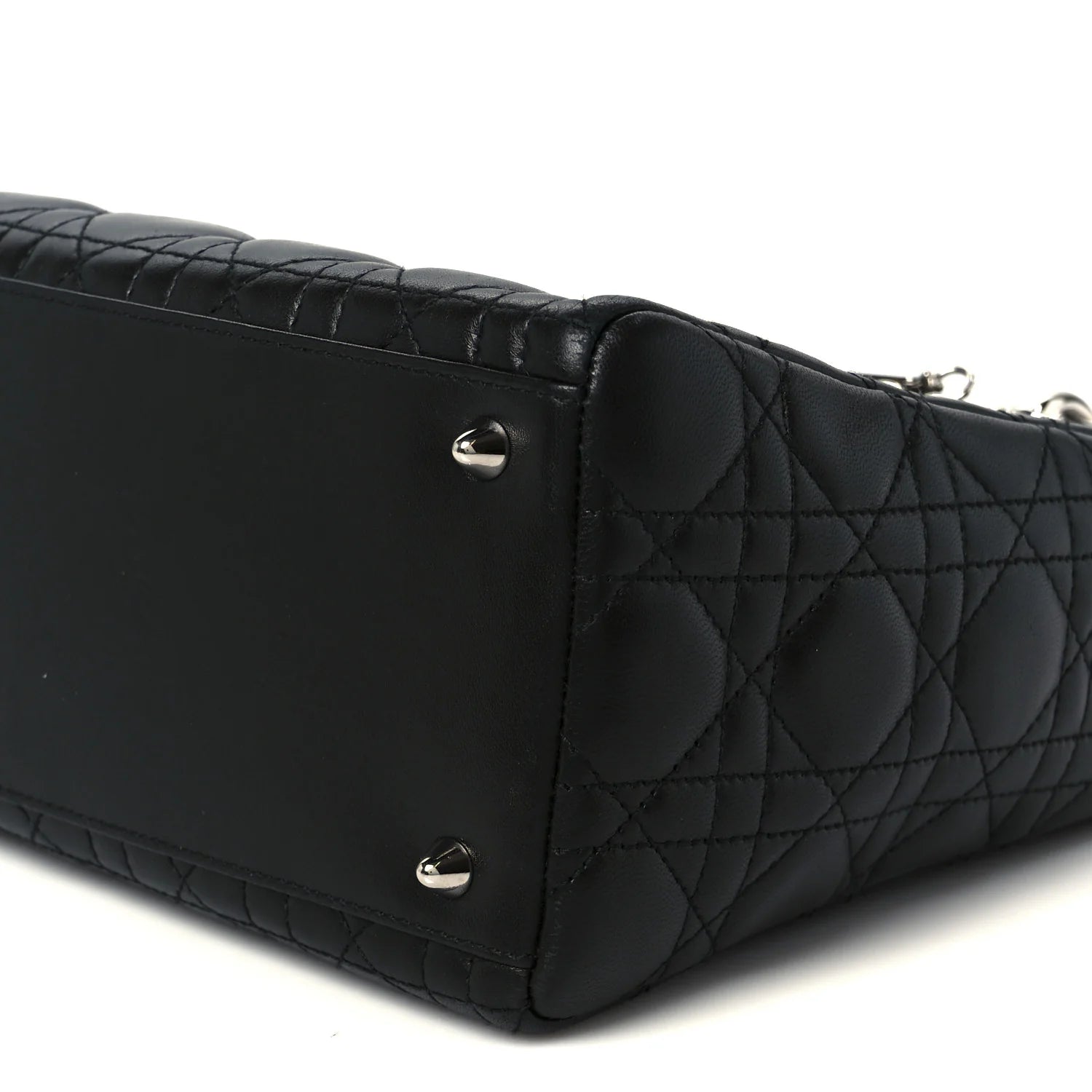 Lambskin Cannage Medium Lady Dior Black