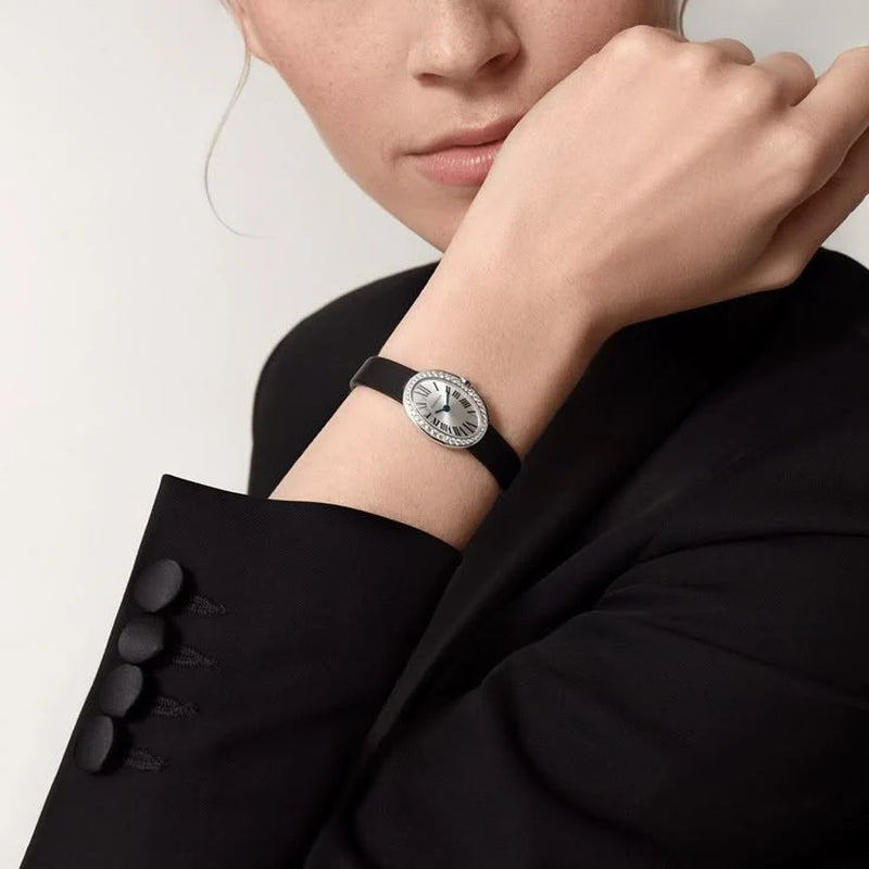 Unworn  Baignoire Mini, 18K White Gold Set with Diamonds, 25.30Mm X 20.79Mm, Ref# WB520027, Box and Papers