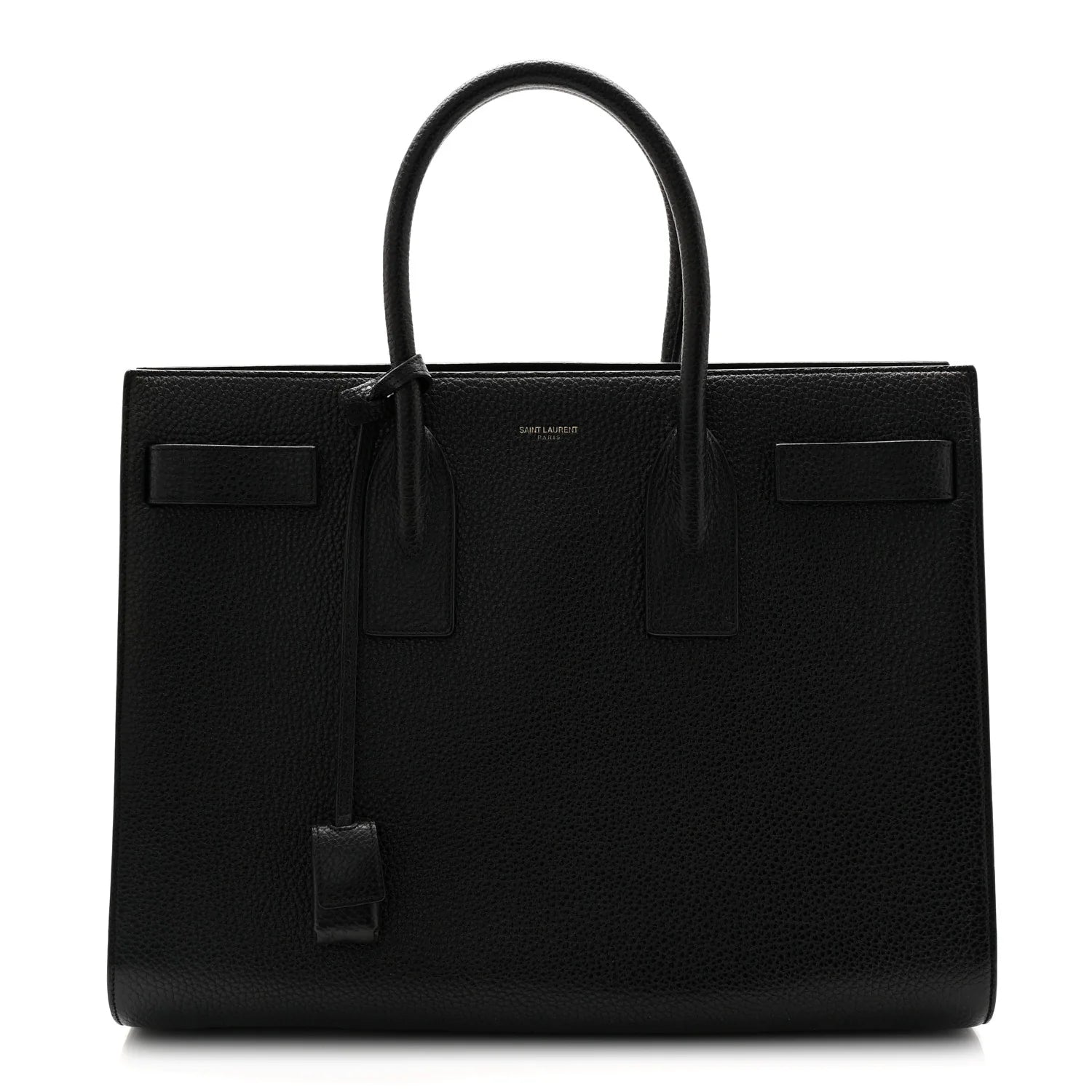 Grained Calfskin Large Sac De Jour Carryall Black