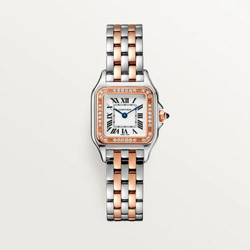 Unworn  Panthère De , Stainless Steel, 18K Rose Gold and Diamonds, 22Mm X 30Mm, Ref# W3PN0006, Box and Papers