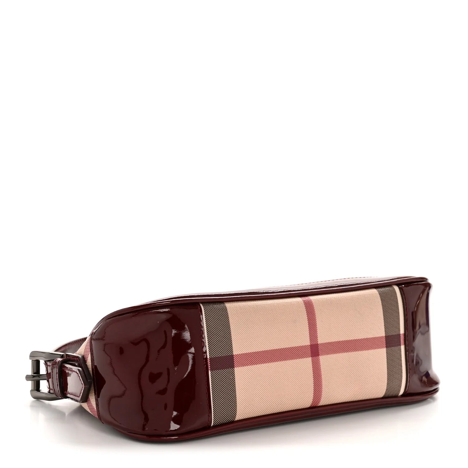 Patent Nova Check Newbury Dark Red