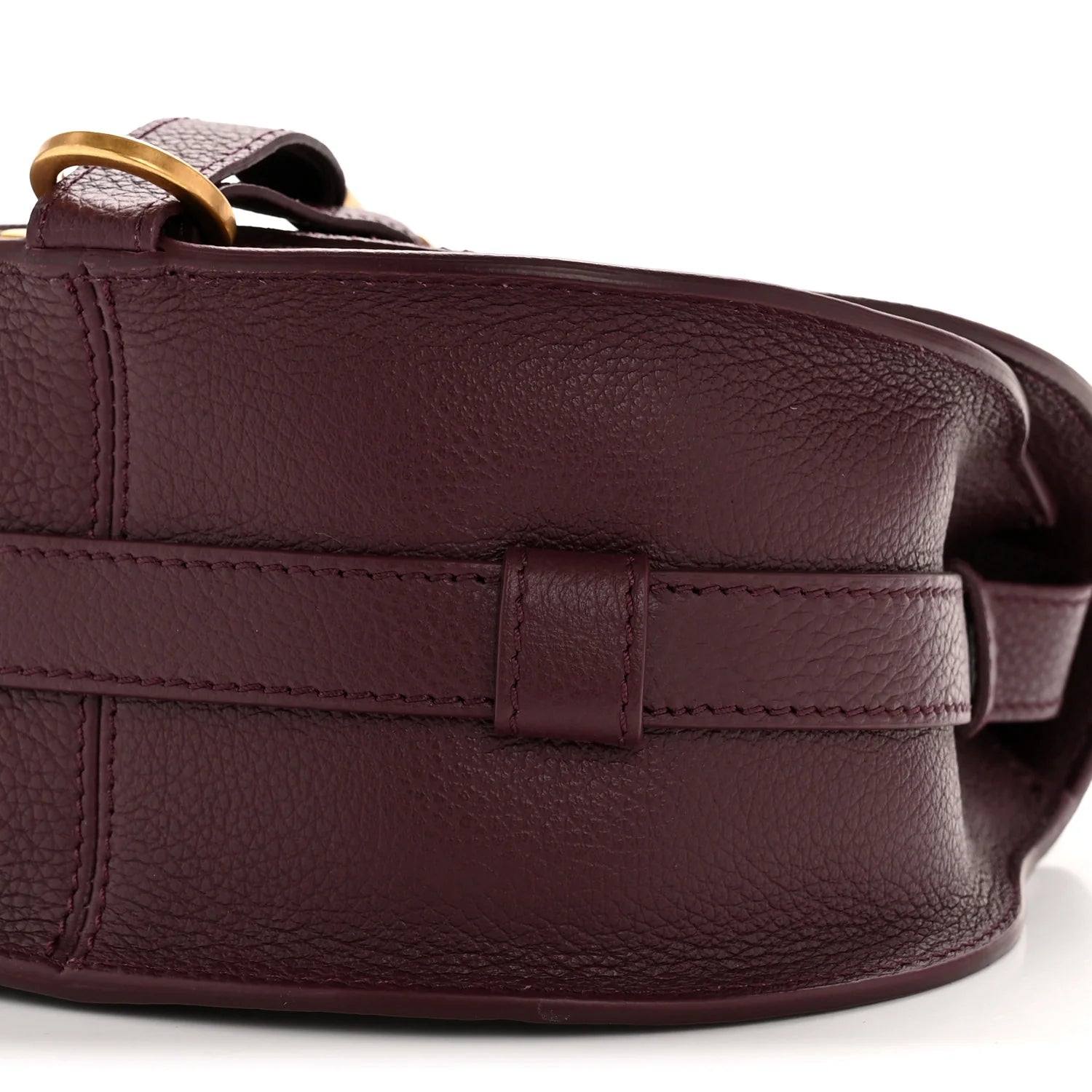 Grained Calfskin Small Marcie Saddle Bag Dimness Purple