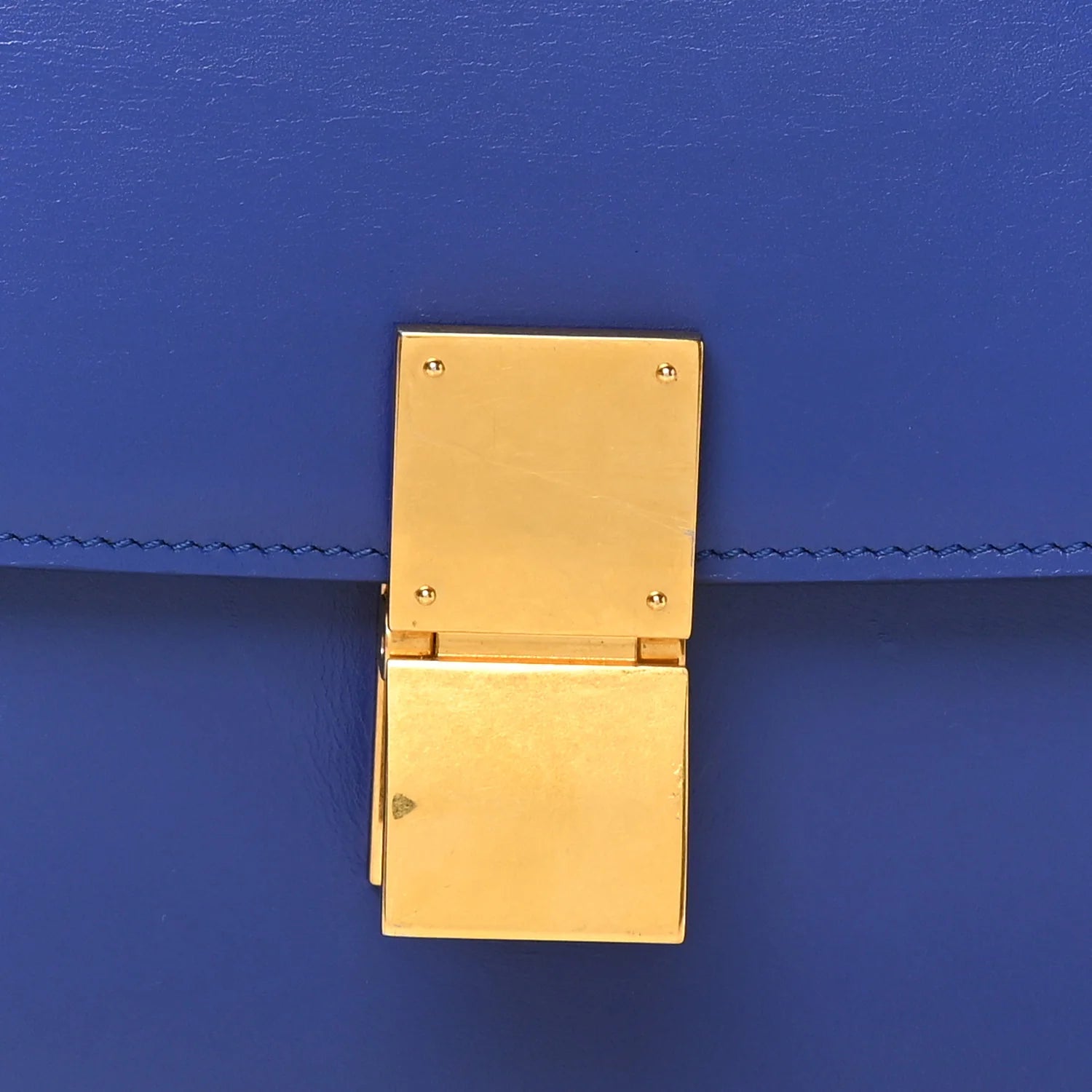 Smooth Calfskin Medium Classic Box Flap Bag Indigo