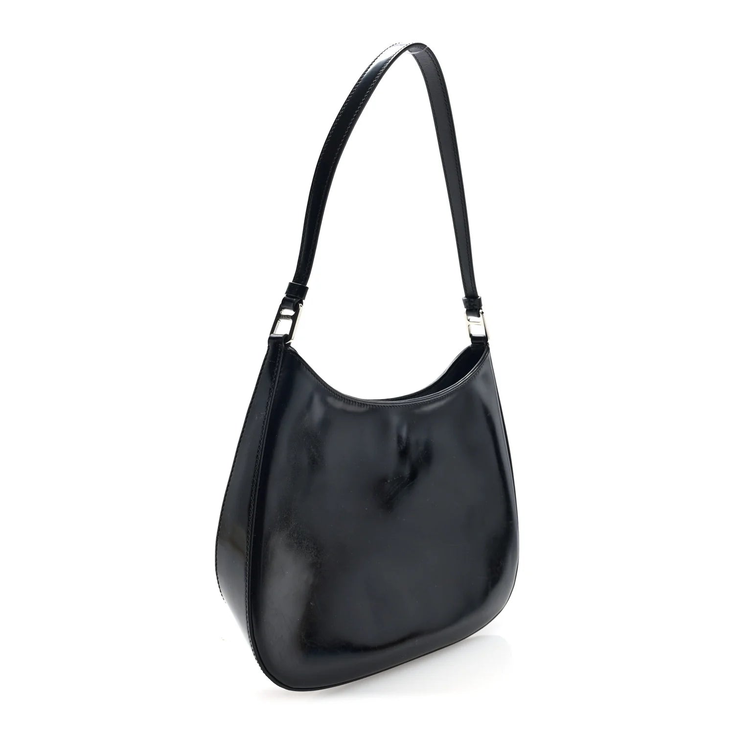 Spazzolato Cleo Shoulder Bag Black