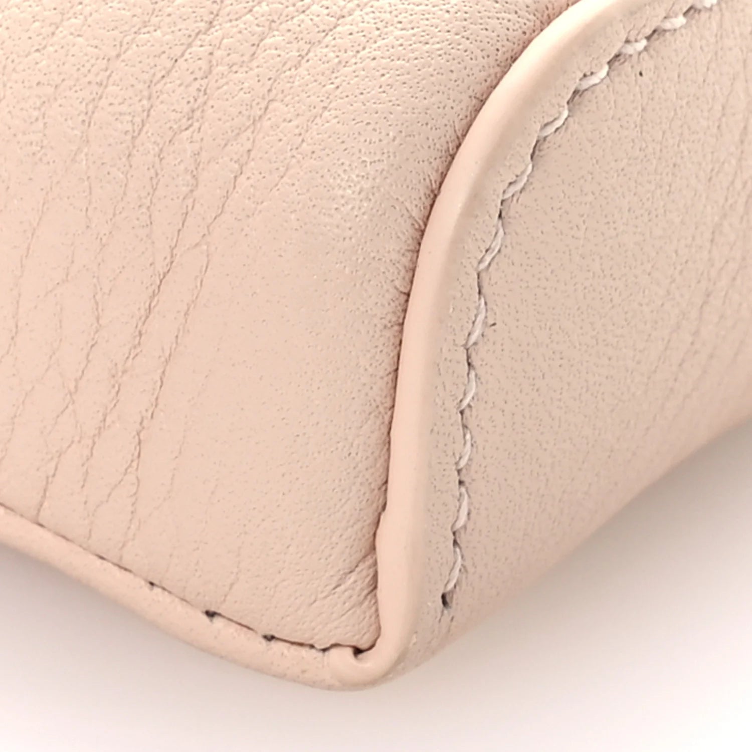 Grained Calfskin Extra Pocket Mini Pouch Creamed Honey