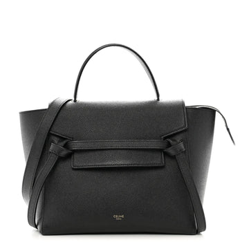 Grained Calfskin Micro Belt Bag Black