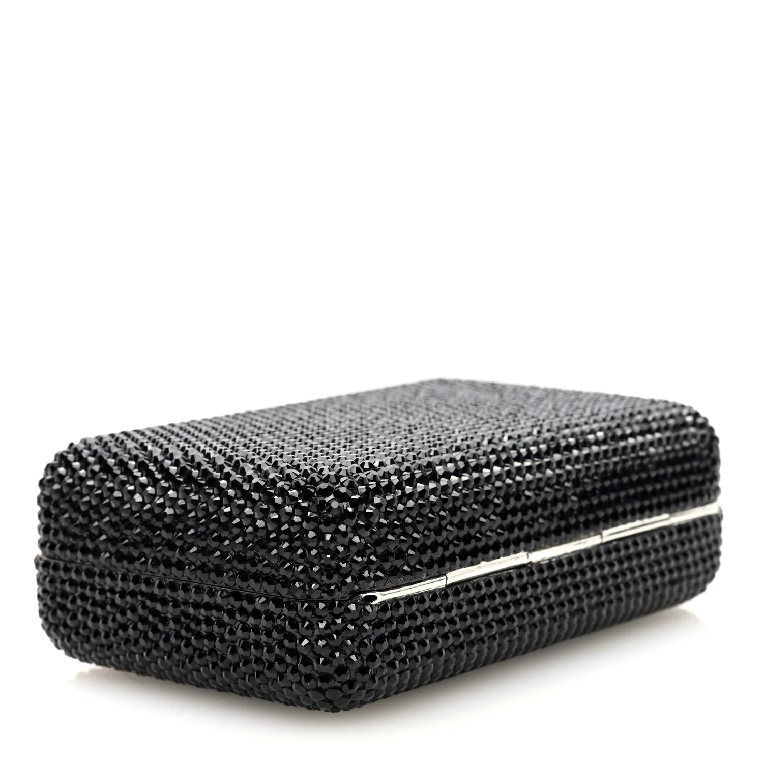 Swarovski Crystal Minaudiere Clutch Black