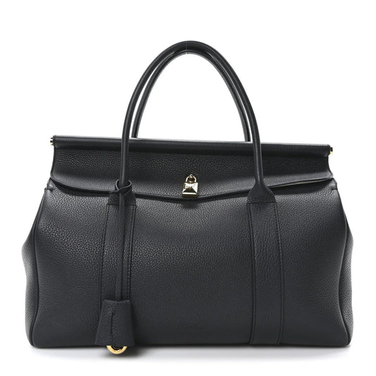 Grained Calfskin L32 Loom Bag Blue Navy