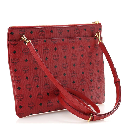 Visetos Medium Crossbody Pouch Ruby Red