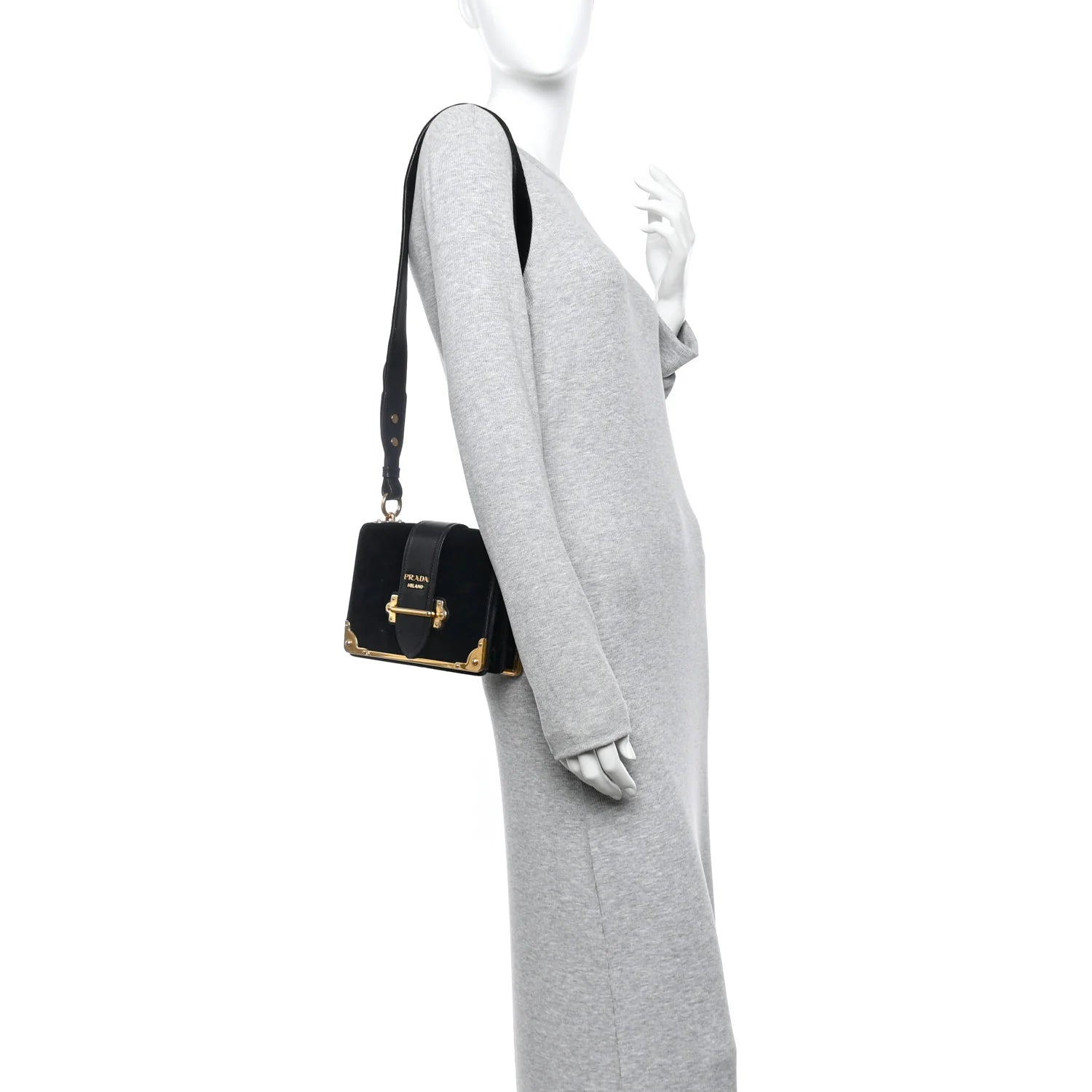 Velvet City Calfskin Cahier Bag Black