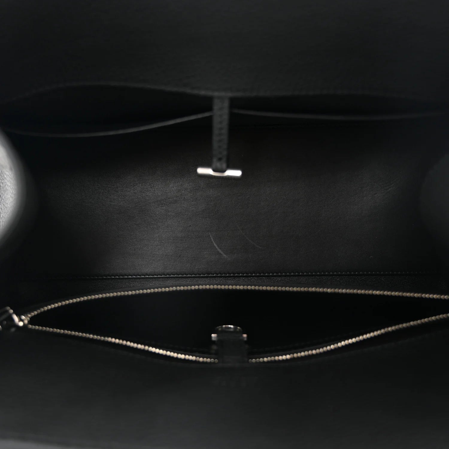 Matte Grained Calfskin Margaux Shoulder 12 Black