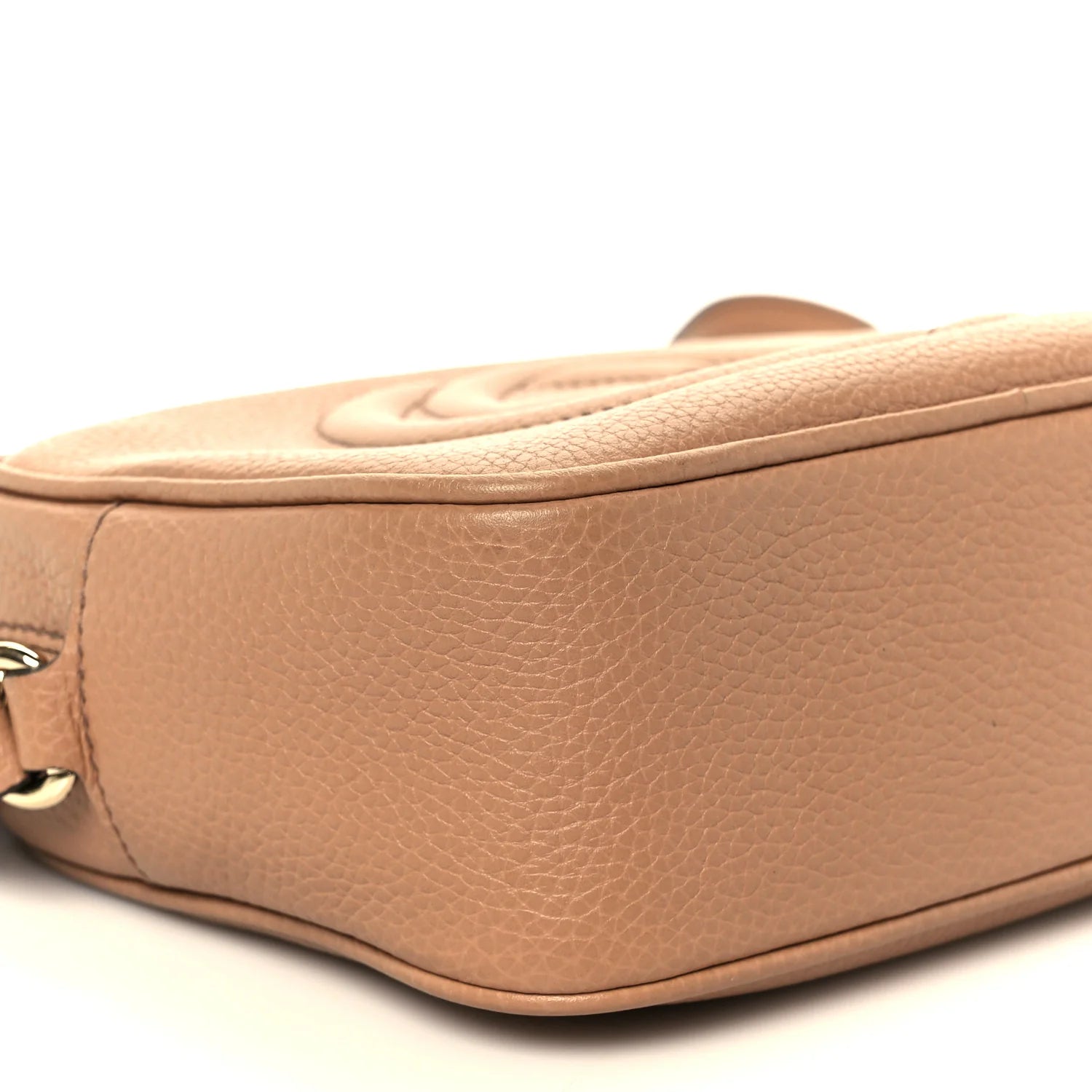 Pebbled Calfskin Small Soho Disco Bag Camelia