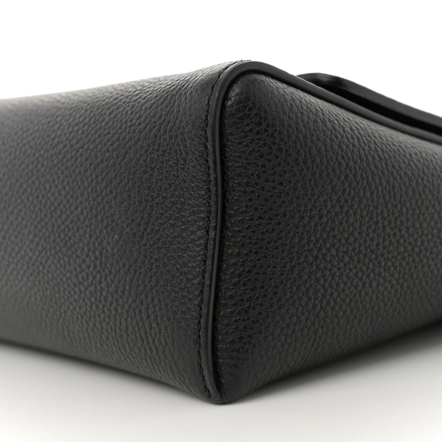 Grainy Calfskin Vintage Check Note Crossbody Bag Black