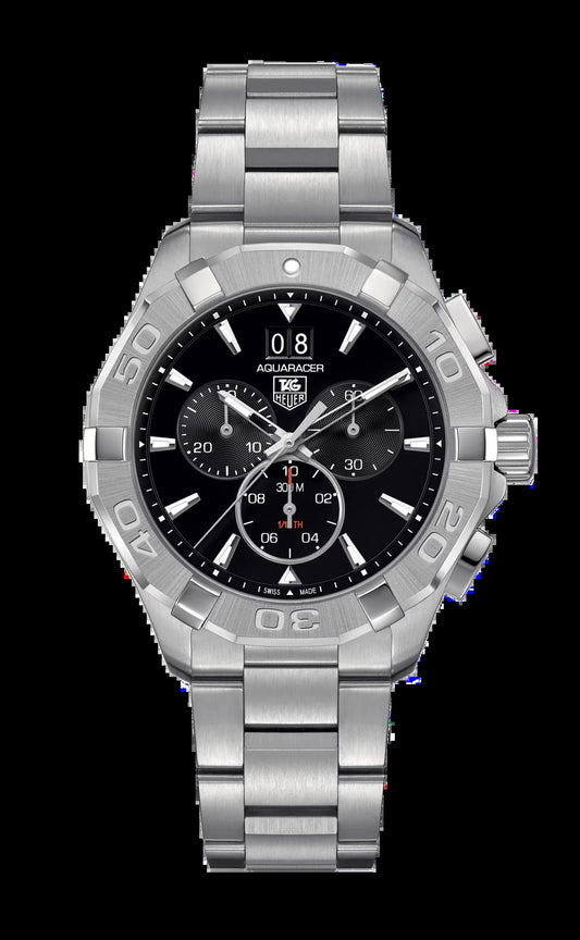 Unworn  Aquaracer Chronograph, 43Mm, Stainless Steel, Ref# CAY1110.BA0927, Box & Papers