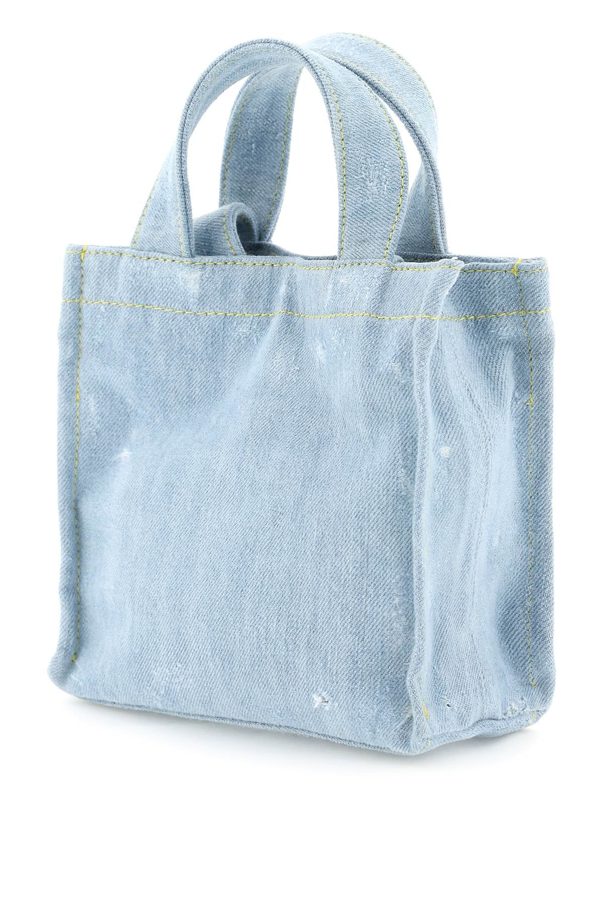 MINI DENIM SHOPPER BAG with LOGO