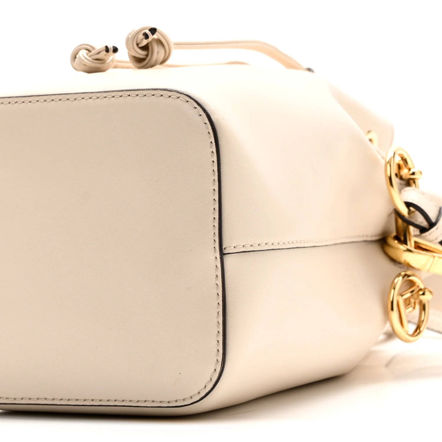 Vitello Cruise F Is  Mini Mon Tresor Bucket Bag White Ice