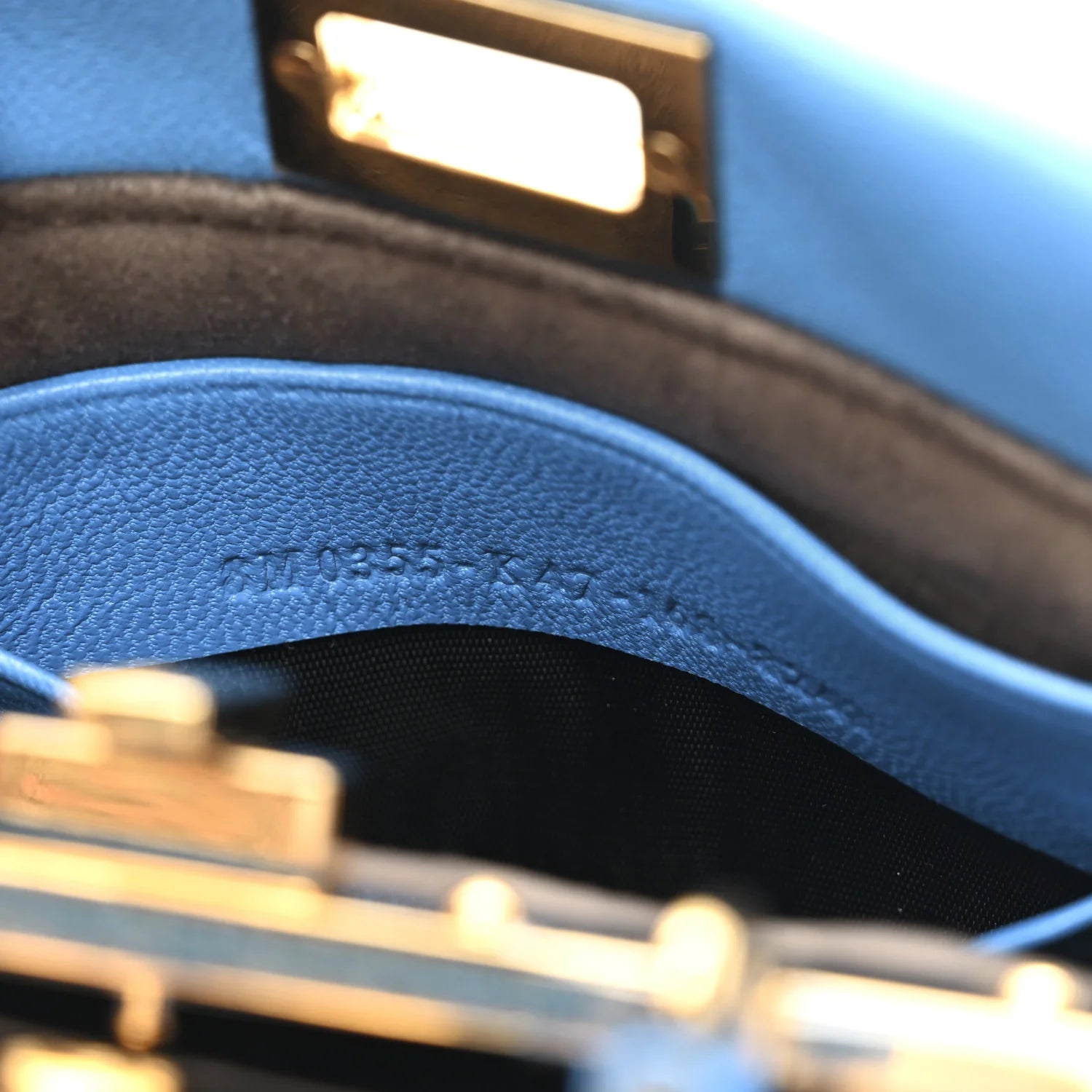 Shiny Nappa Micro Peekaboo Iconic Satchel Blue Royal