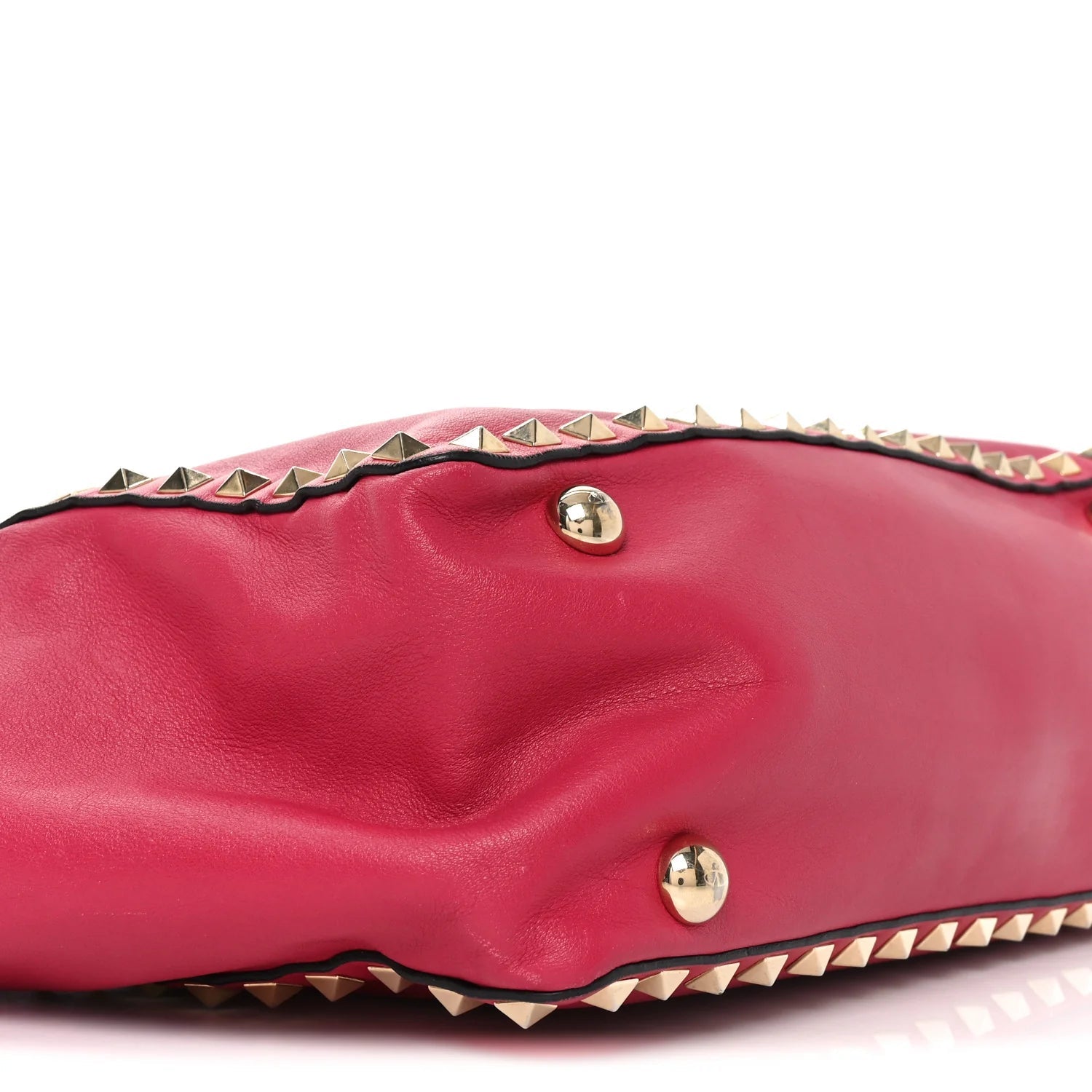 Vitello Small Rockstud Tote Cyclamin