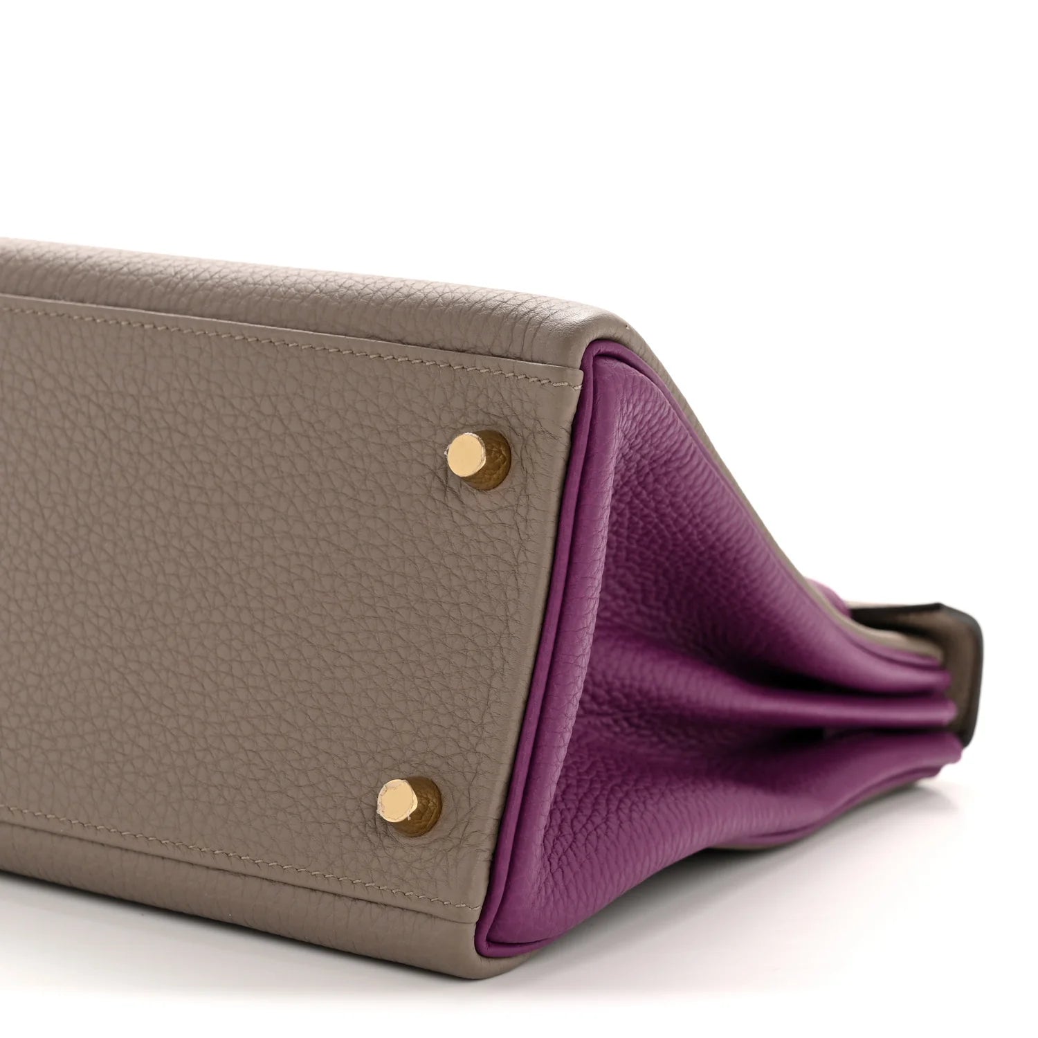 Togo Horseshoe Kelly Retourne 28 Gris Asphalte Anemone