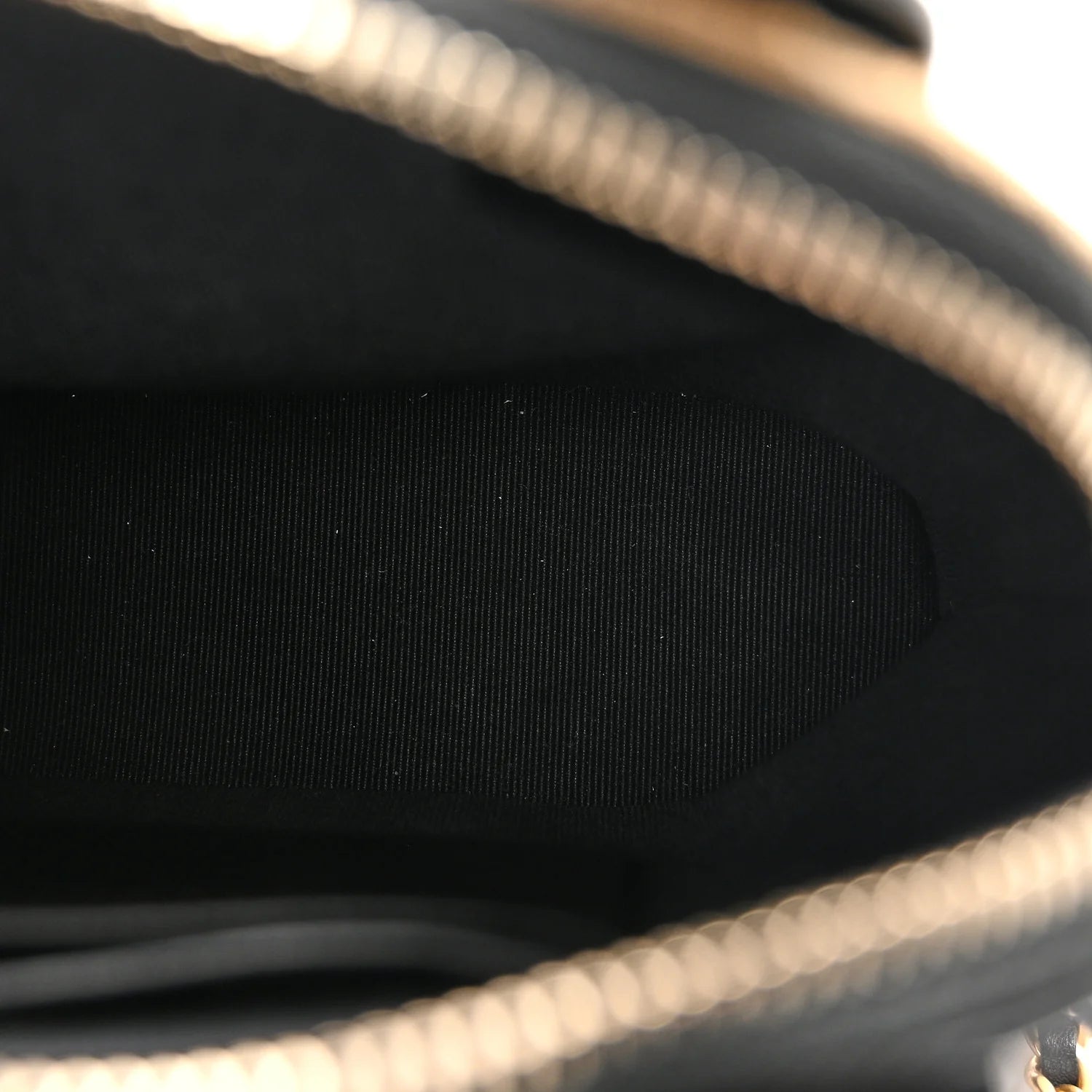 Suede Shiny Lambskin Quilted Top Handle Clutch with Chain Black Beige