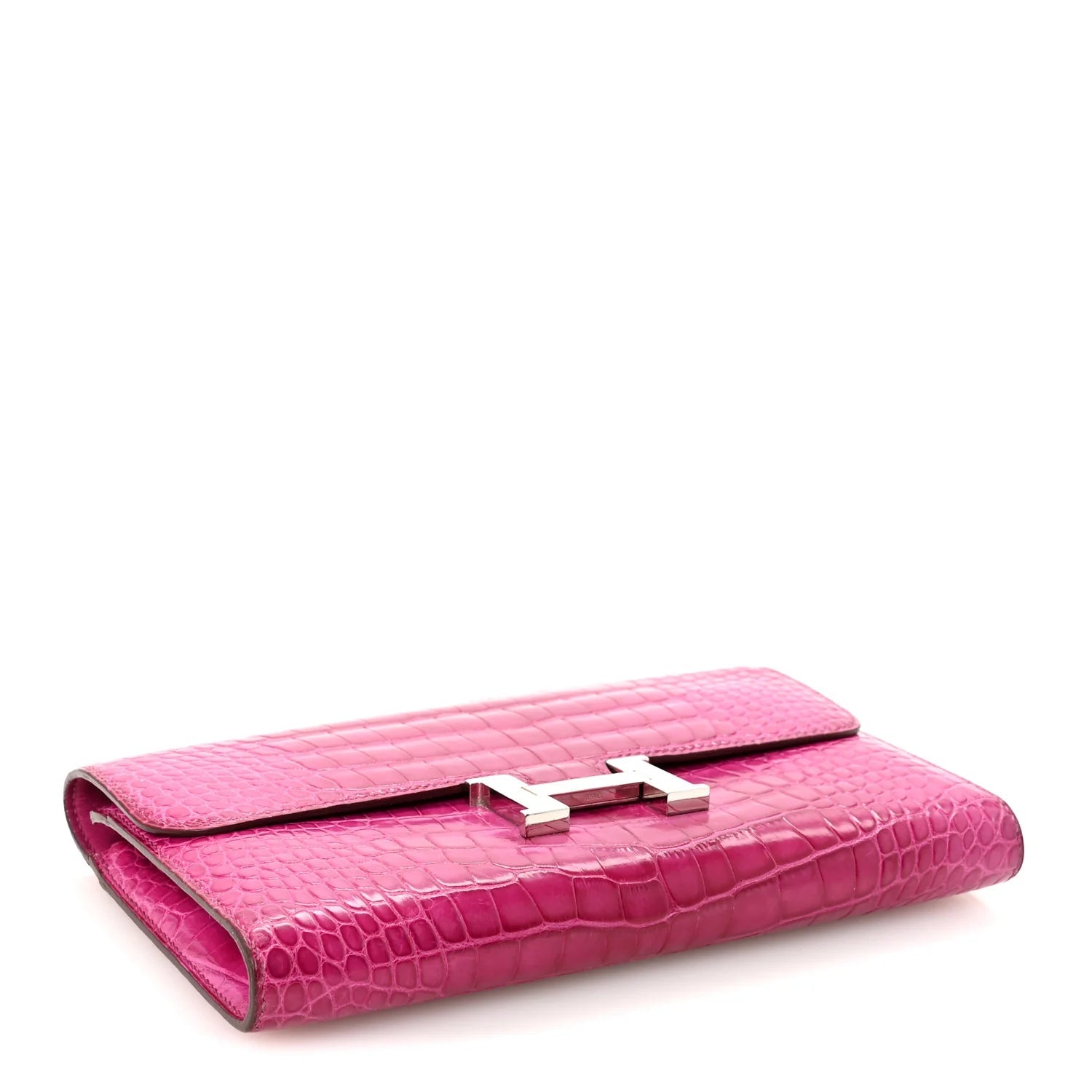 Shiny Alligator Constance Long Wallet Rose Scheherazade