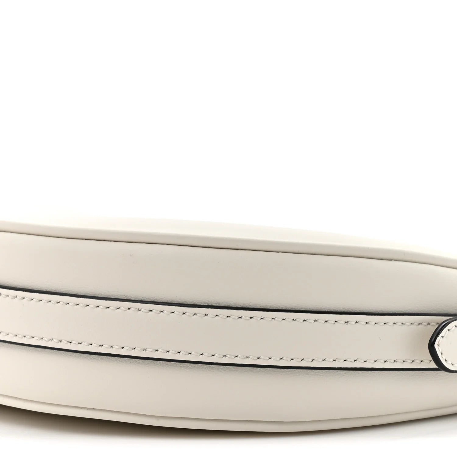 Soft Calfskin Small Arque Shoulder Bag White