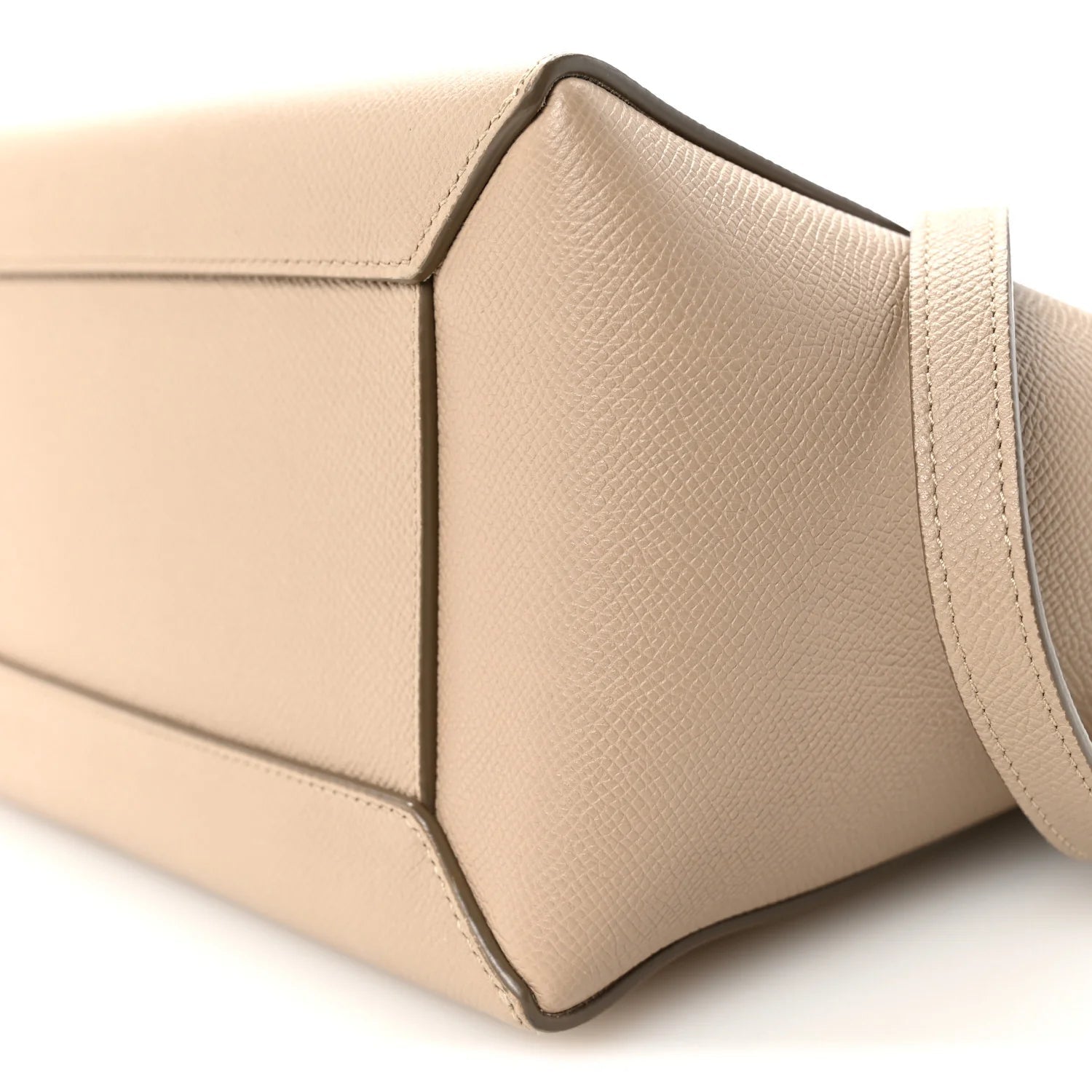 Grained Calfskin Micro Belt Bag Light Taupe