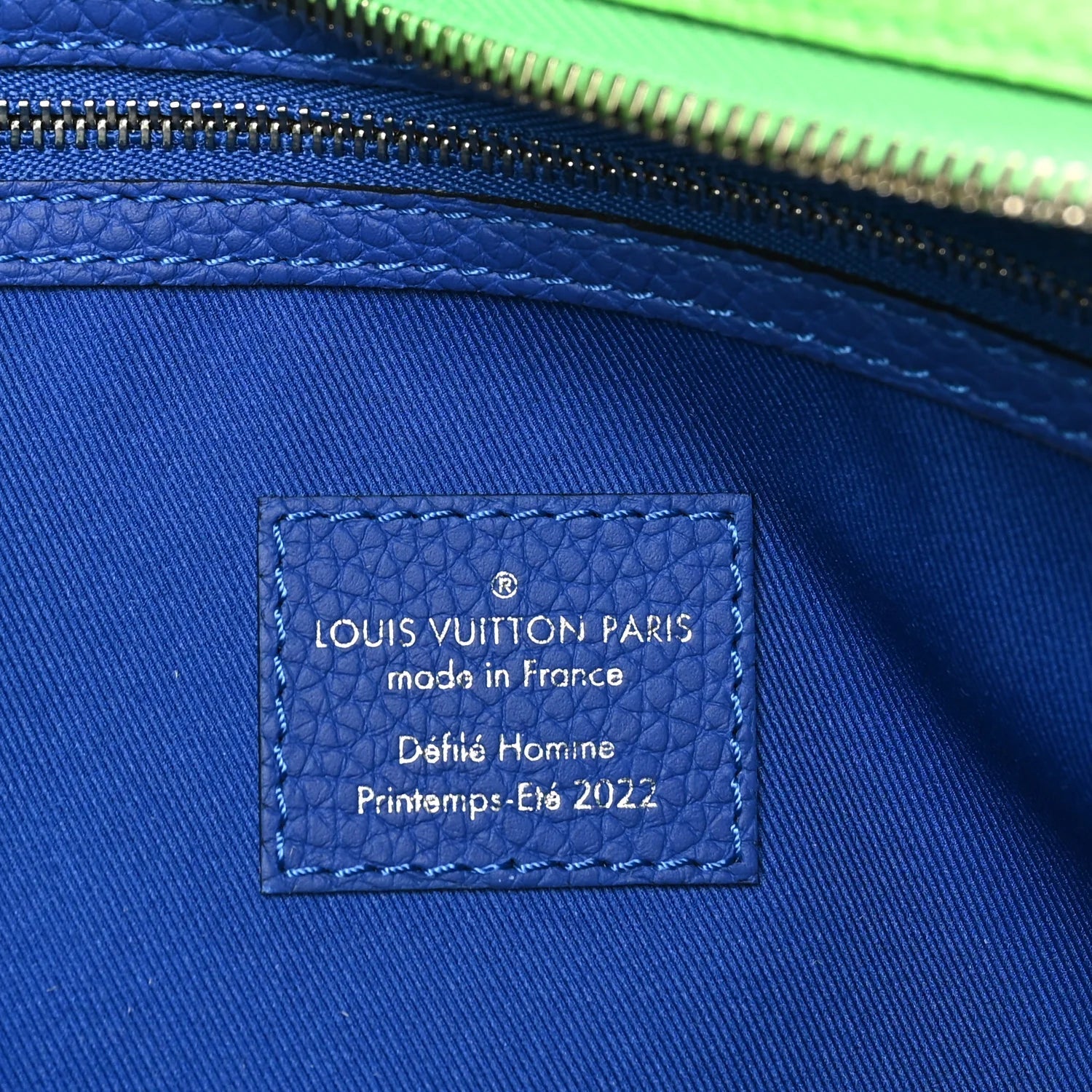 Taurillon Illusion Keepall Tote Bleu Vert