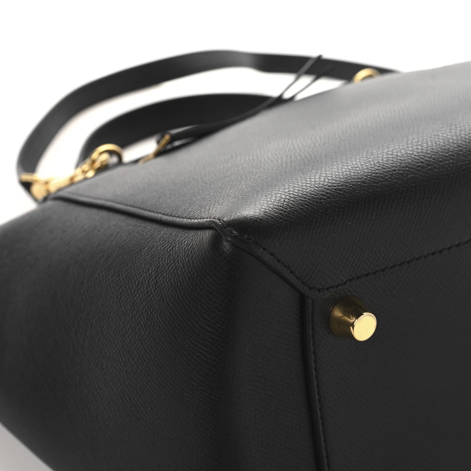 Grained Calfskin Mini Belt Bag Black
