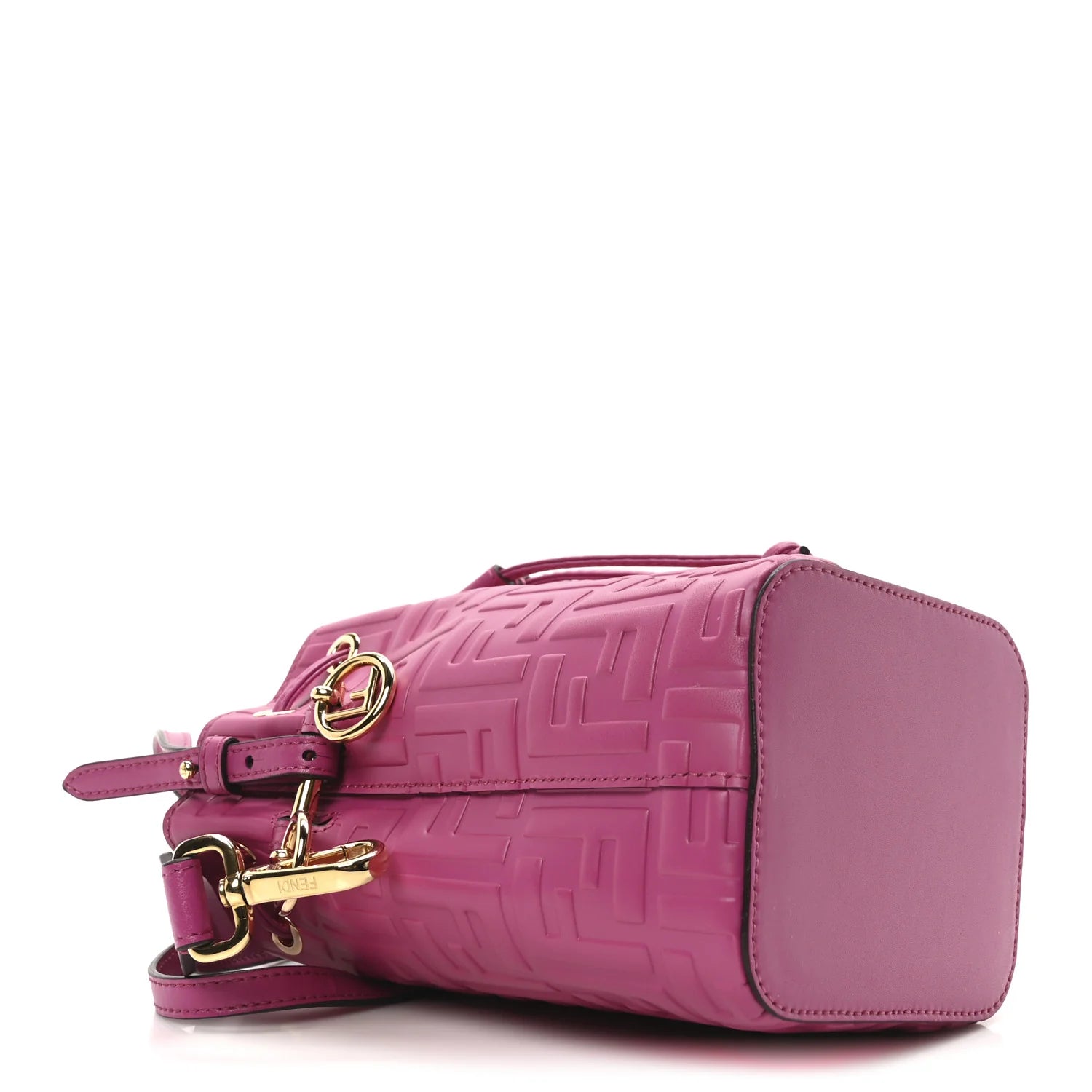 Vitello Liberty F Is  FF 1974 Embossed Mini Mon Tresor Bucket Bag Ciclamino Pilar